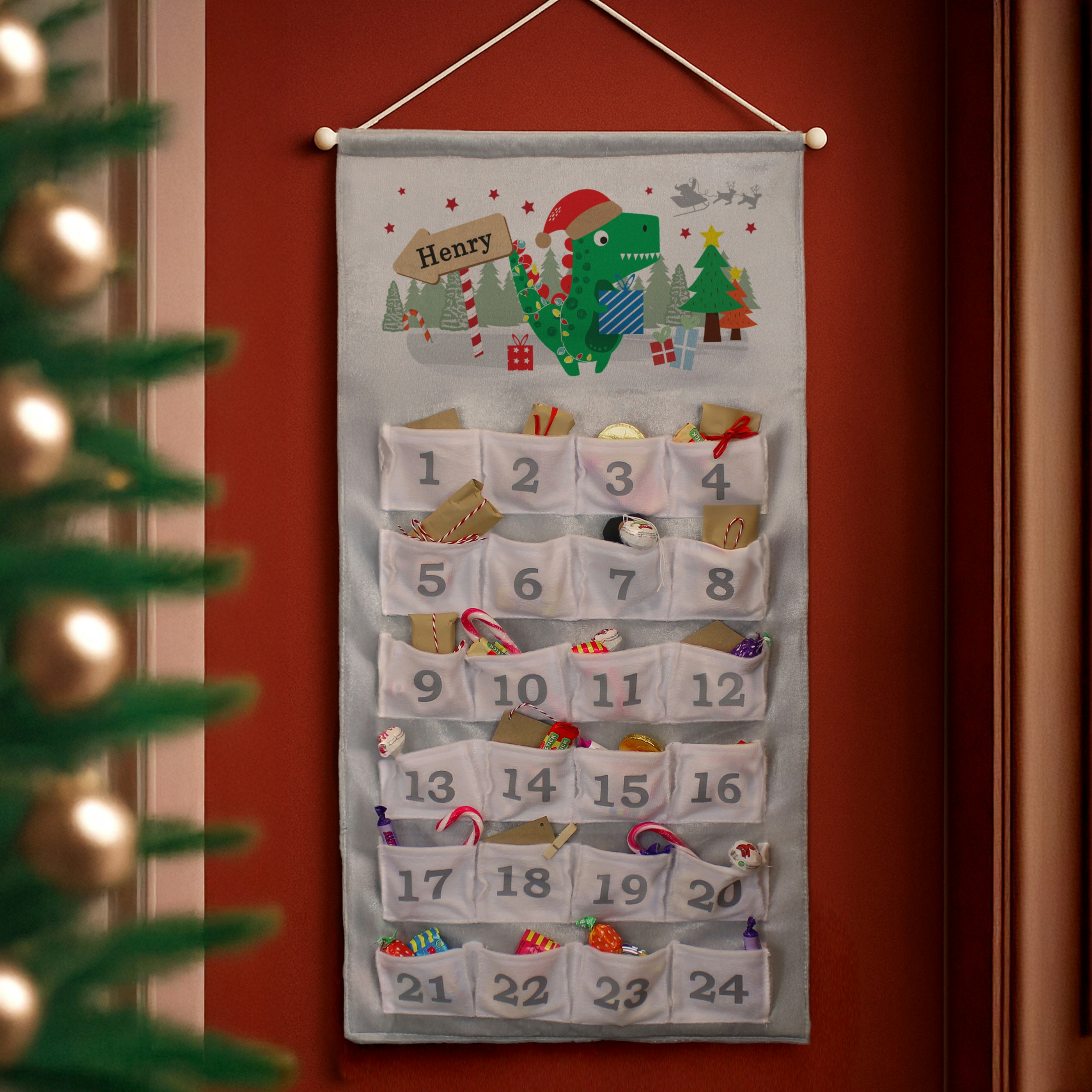 Rackhams Grey Personalised Dinosaur Advent Calendar