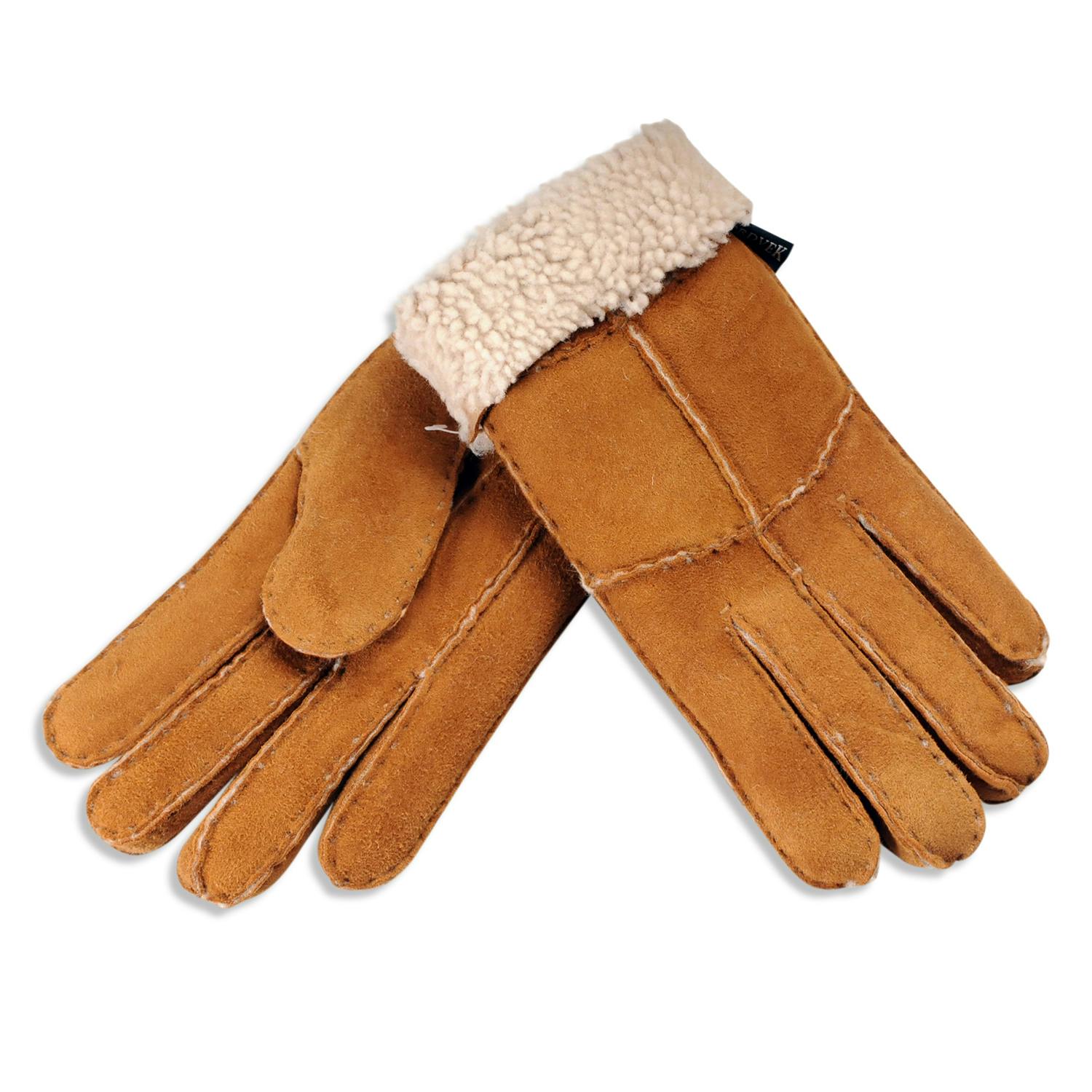 Nordvek Women's Sheepskin Gloves - Medium - 7 - Chestnut