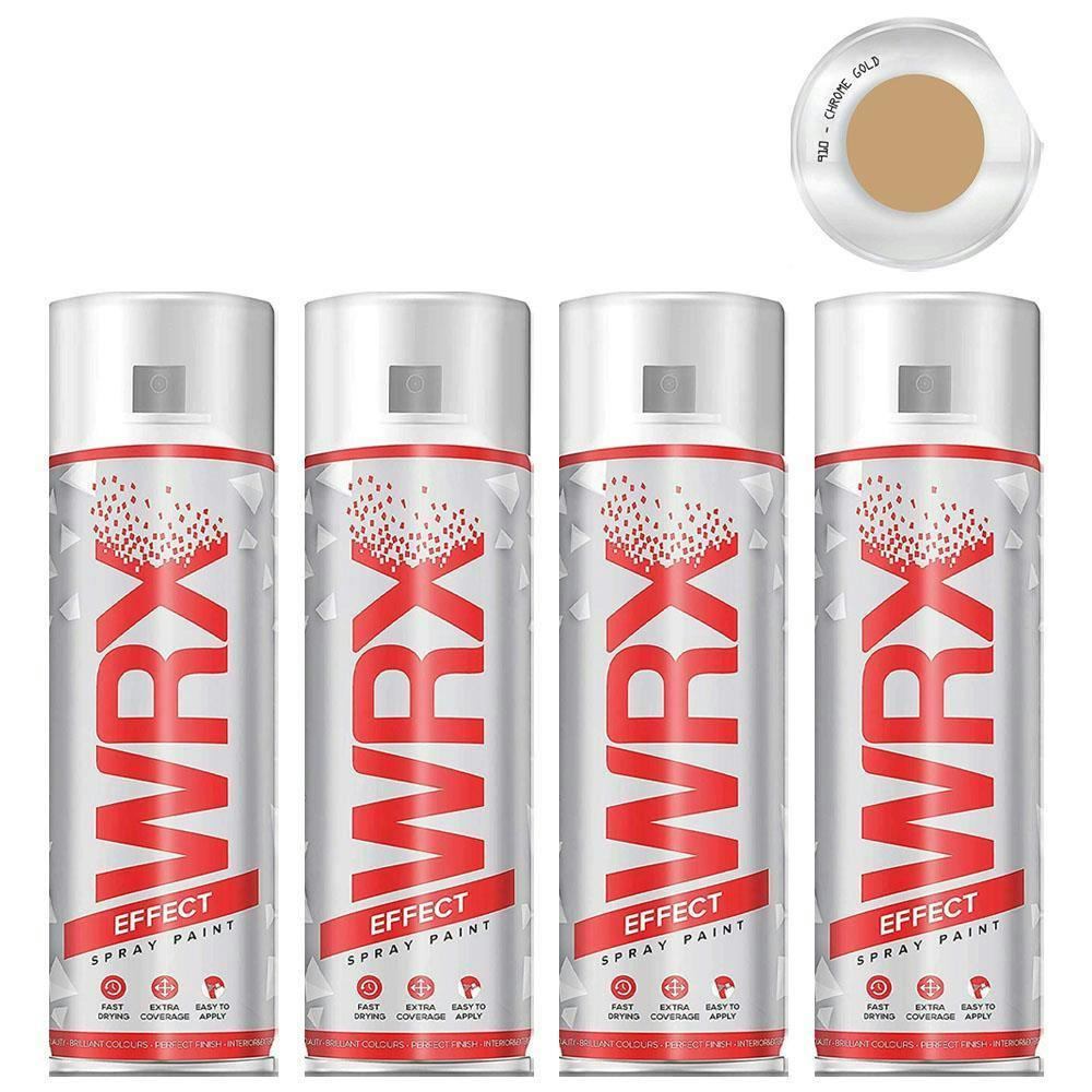 WRX Chrome Gold 910 Aerosol Spray Paint Multi Purpose Fast Dry 400ml (4) - Image 8