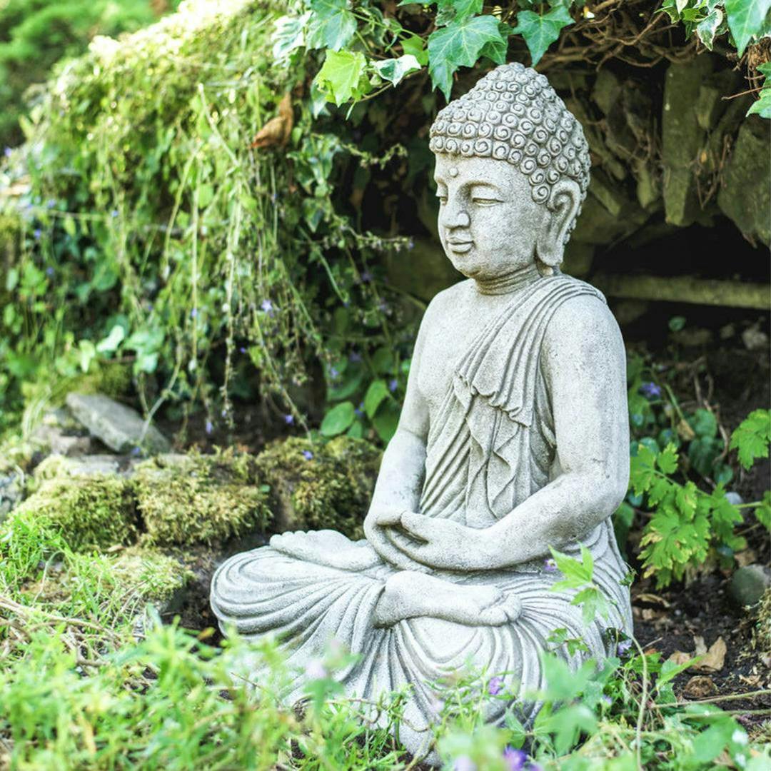 Osn Large Stone Cast Meditating Buddha Ornament