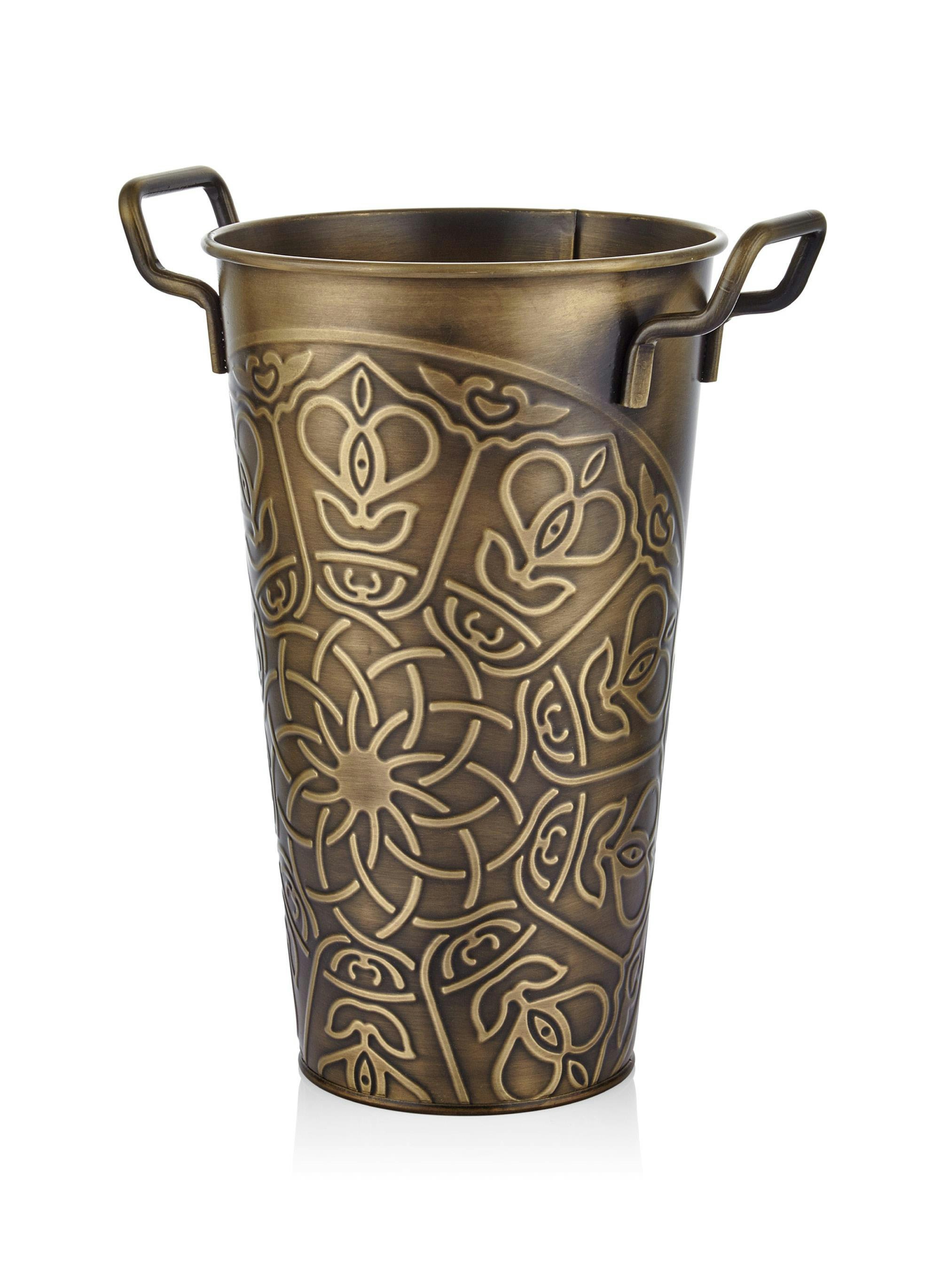Rozi Gold Vase - 50 Cm (H) X 35 Cm (W) X 25 Cm (D)