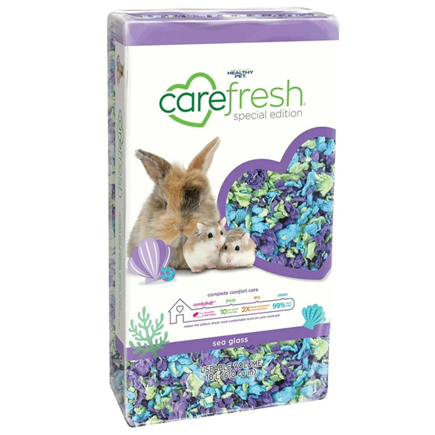 Storm Trading Group 10 Litre Small Pet Bedding Dust-Free Confetti, Sea Glass, Tutti Frutti Natural Paper Pet Bedding With Odour Control - Sea Glass - 1 Bag (10L)