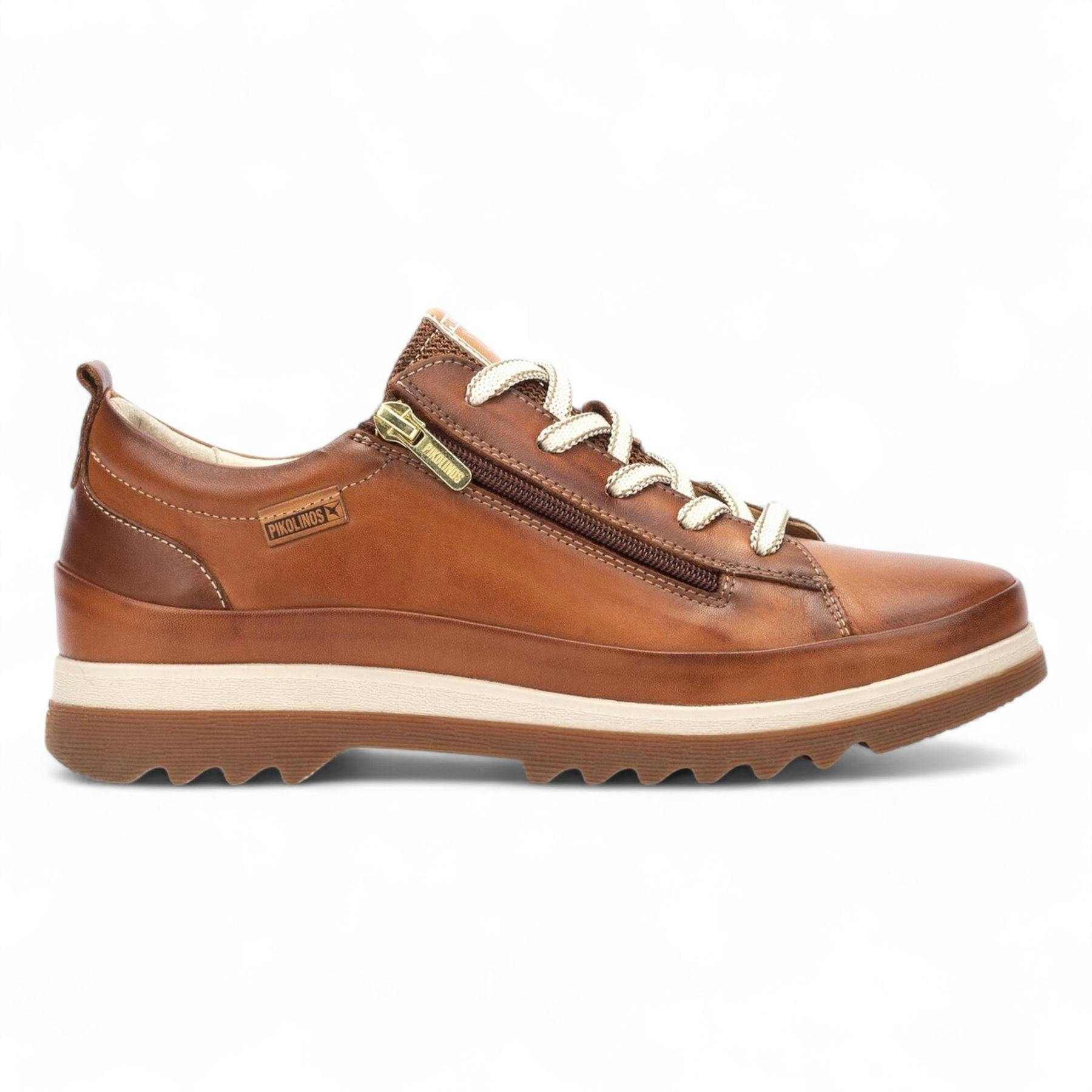 Pikolinos Women's Brown ’S Brandy Leather Laces & Zipper Trainers - Vigo - Chocolate - Uk 8 | Eu 41 | Us 10-10.5