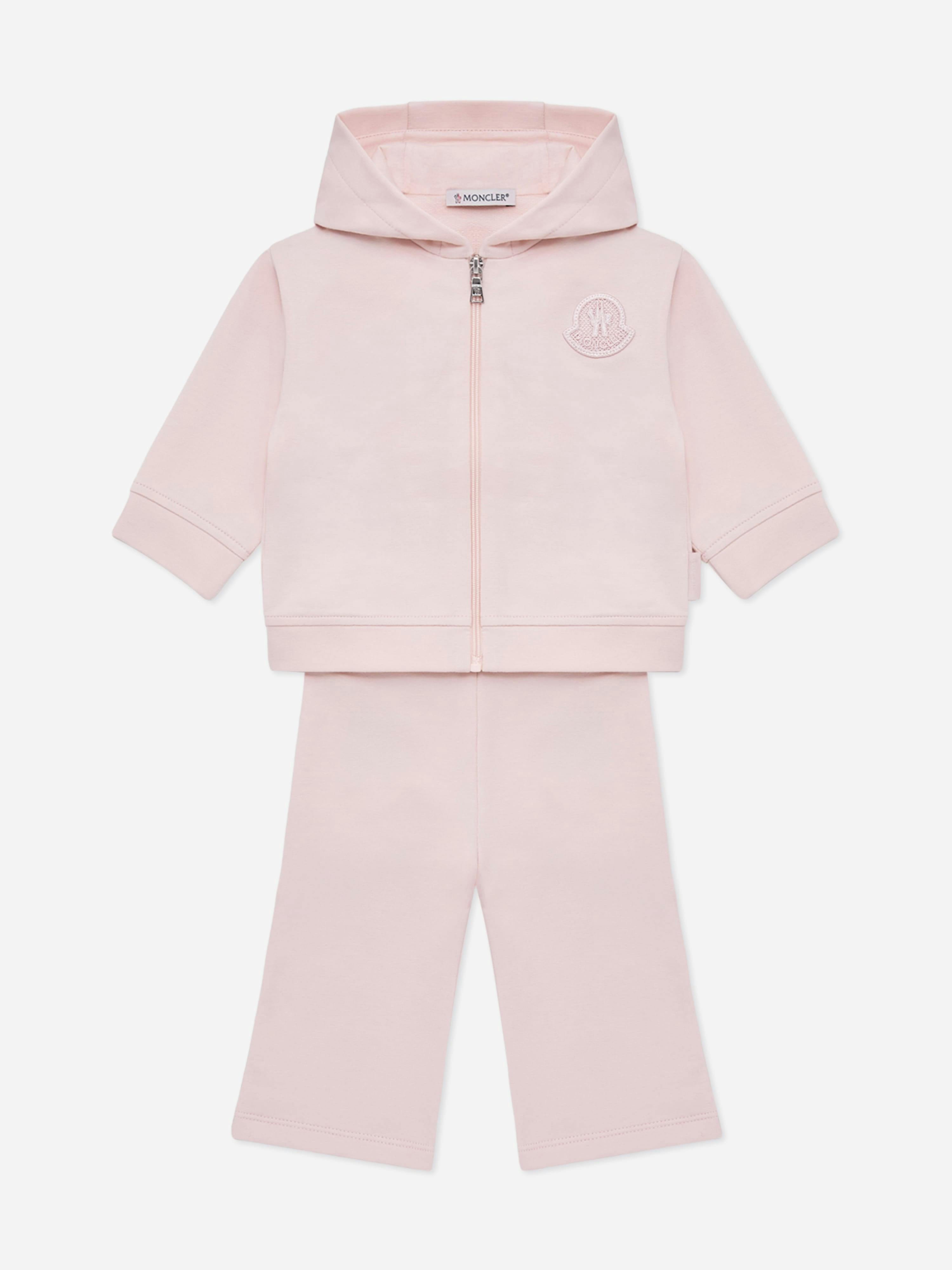 Moncler Enfant Women's Pink Baby Girls Logo Tracksuit In - 12 - 18 Mths