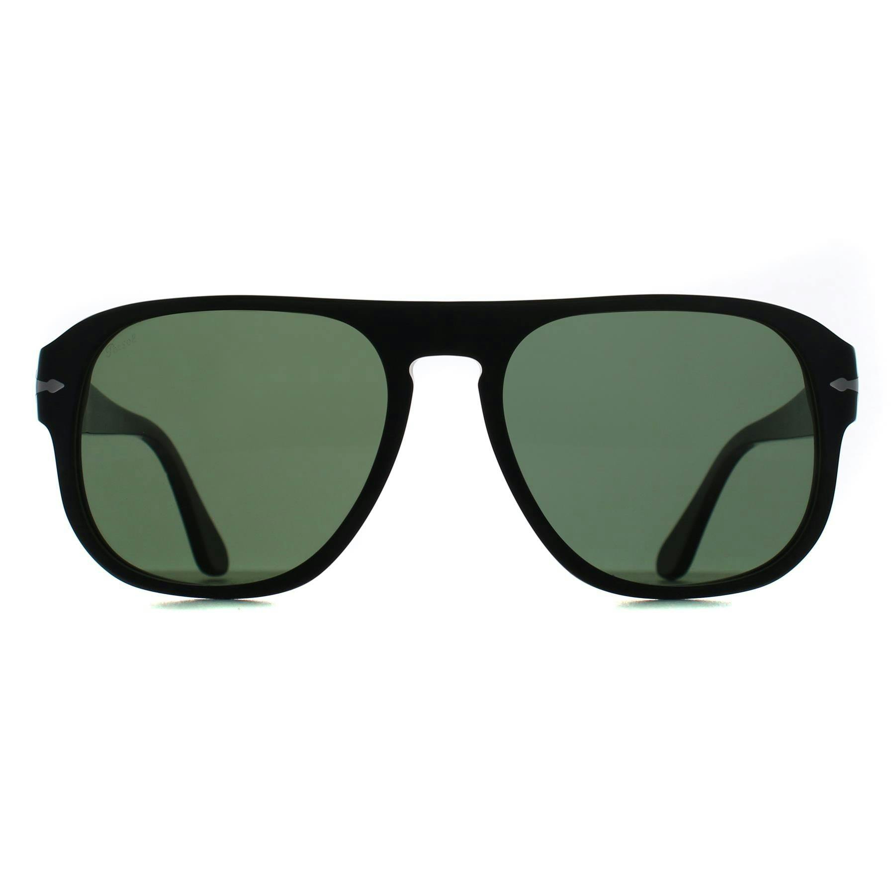 Persol Unisex Sunglass PO3310S - Jean - Frame color: Black, Lens color: Green - Image 7