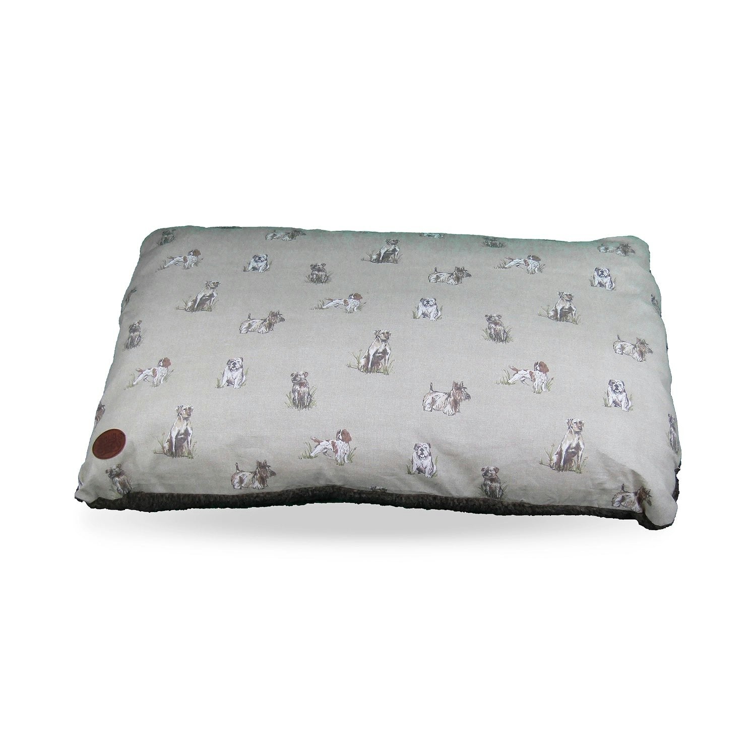 Snug And Cosy Pets Grey Pooch Print Lounger - 90Cm X 60Cm