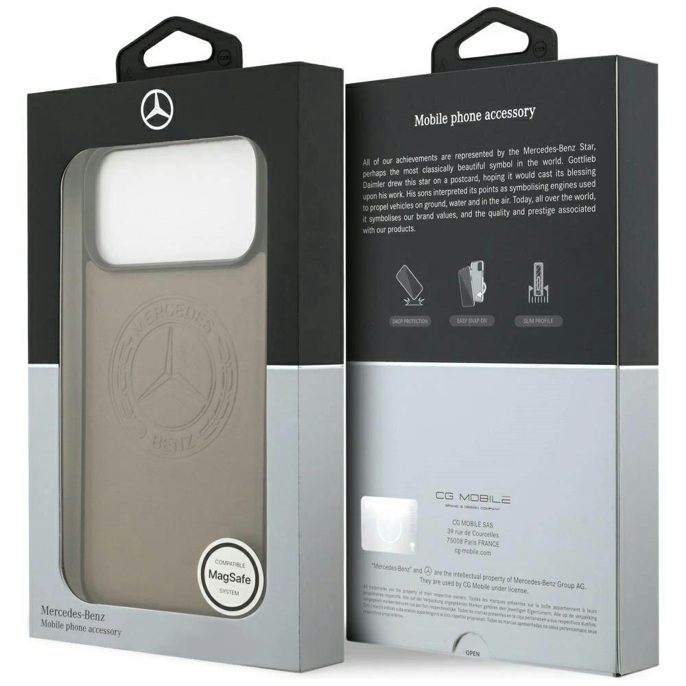 Mercedes Leather Vintage Logo Case With Magsafe For Iphone 17 Pro Max 6.9" Taupe - Mehmp17x25ricvlt