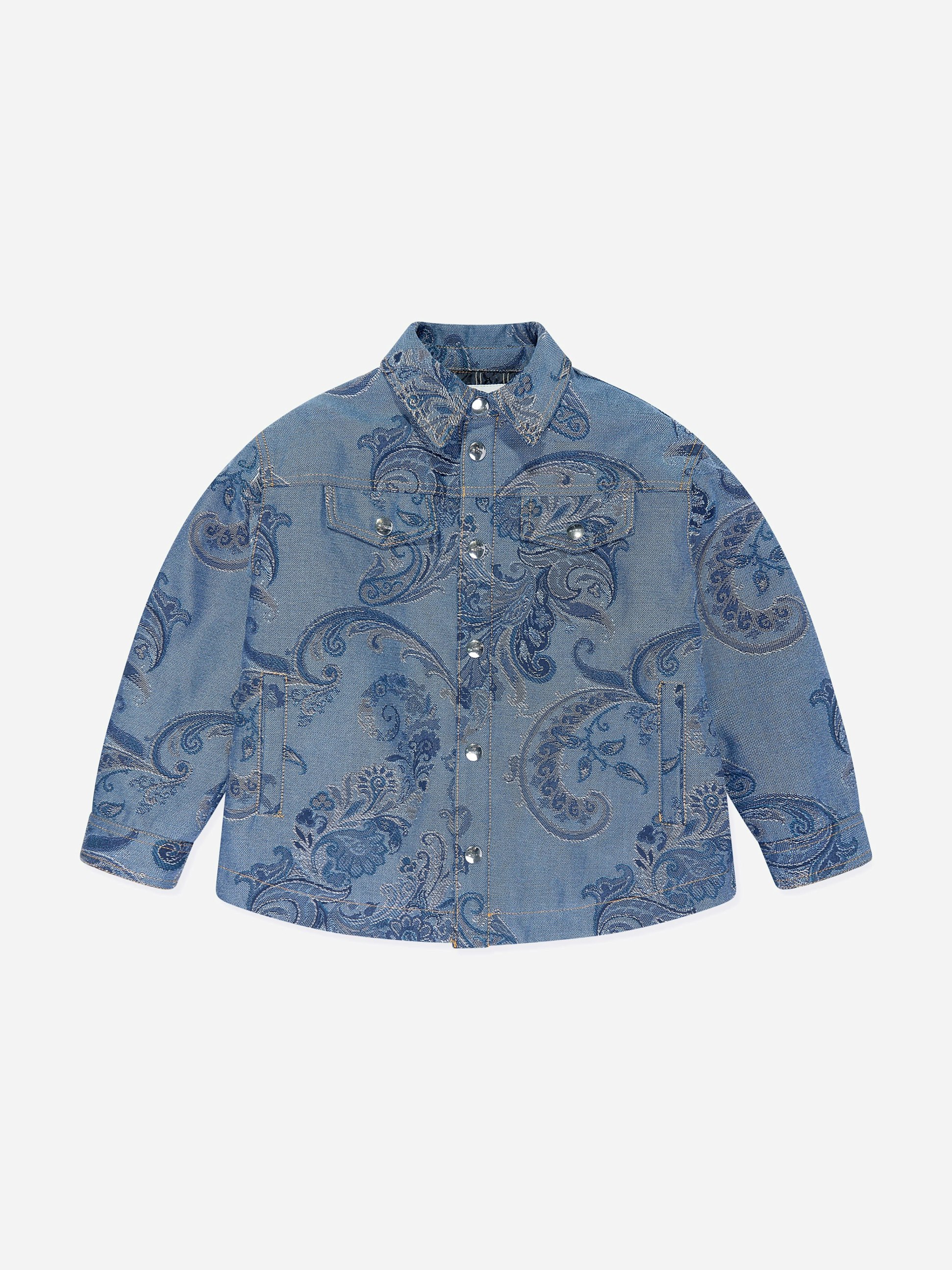 Etro Boys Blue Kids Paisley Print Jacket In - 14 Yrs
