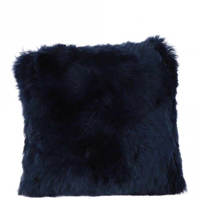 Fenland Indigo Sheepskin Cushion - One Size - Sheepskin