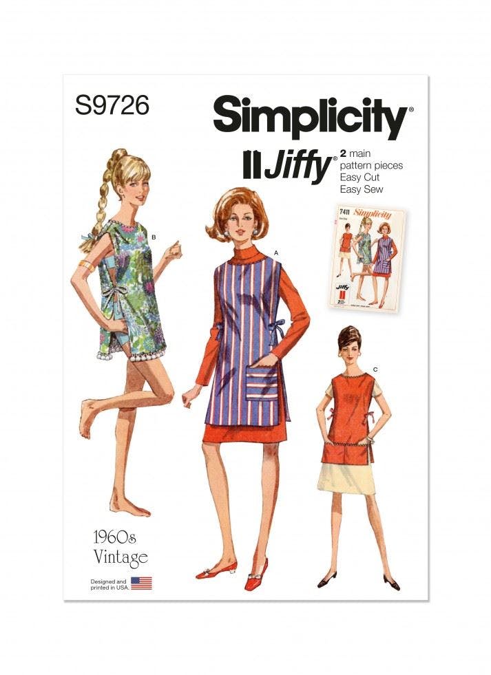 Simplicity Women's Sewing Pattern 9726, Vintage Style, Aprons, Swimwear For One Size - Easy - One Size