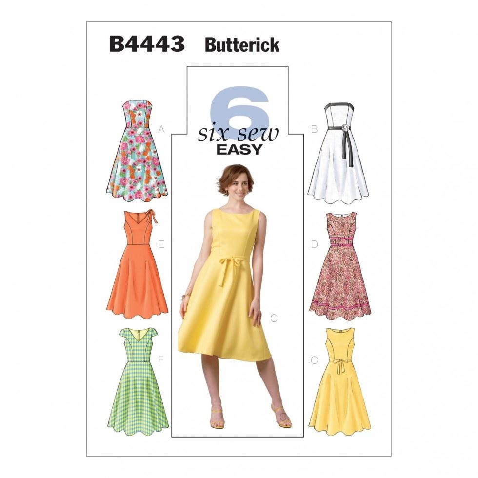 Butterick Women's Sewing Pattern 4443, Belts, Dresses For 16-18-20-22 - Easy - 16-18-20-22