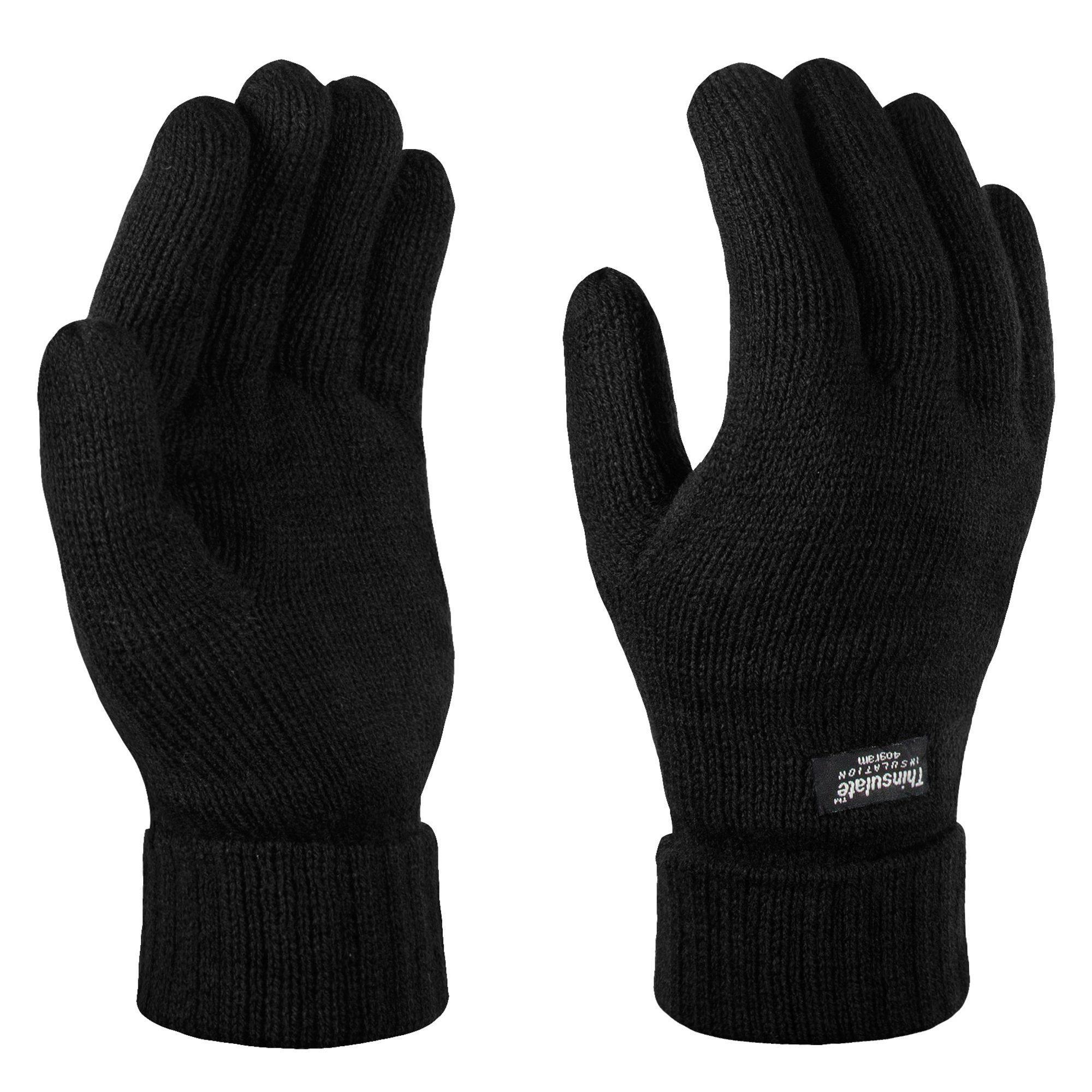 Regatta Unisex Black Professional Thinsulate Thermal Winter Gloves - One Size - 100% Acrylic