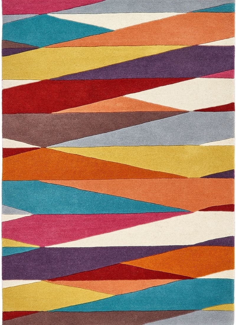 Rackhams Shard Wool Rug – Geometric Design - 80X150 Cm