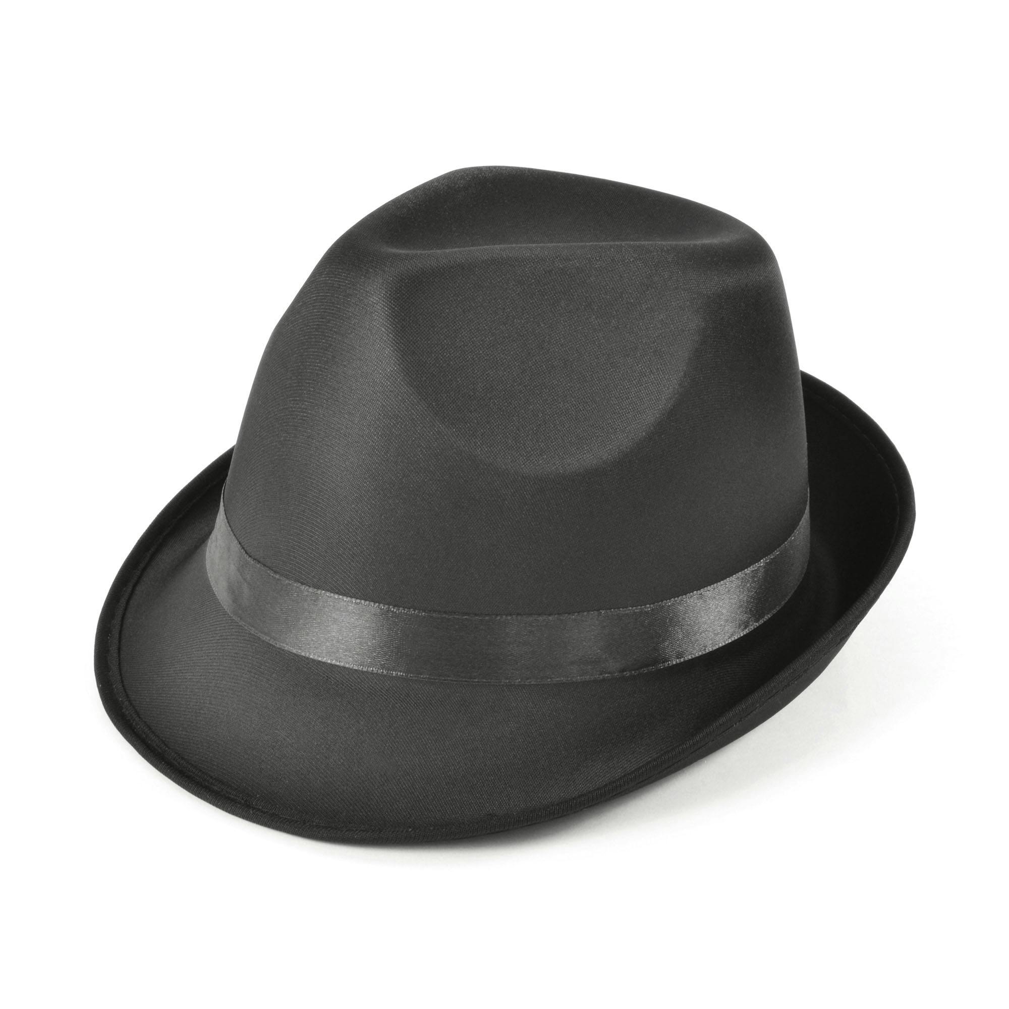 Bristol Novelty Unisex Black Adults Small Style Fedora Hat - One Size