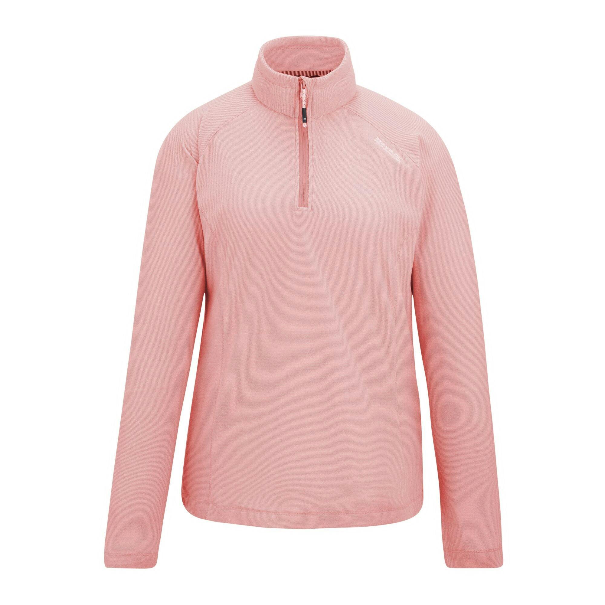 Regatta Women's Peach/Pink Great Outdoors Montes Half Zip Fleece Top - 12 Uk - 100% Polyester