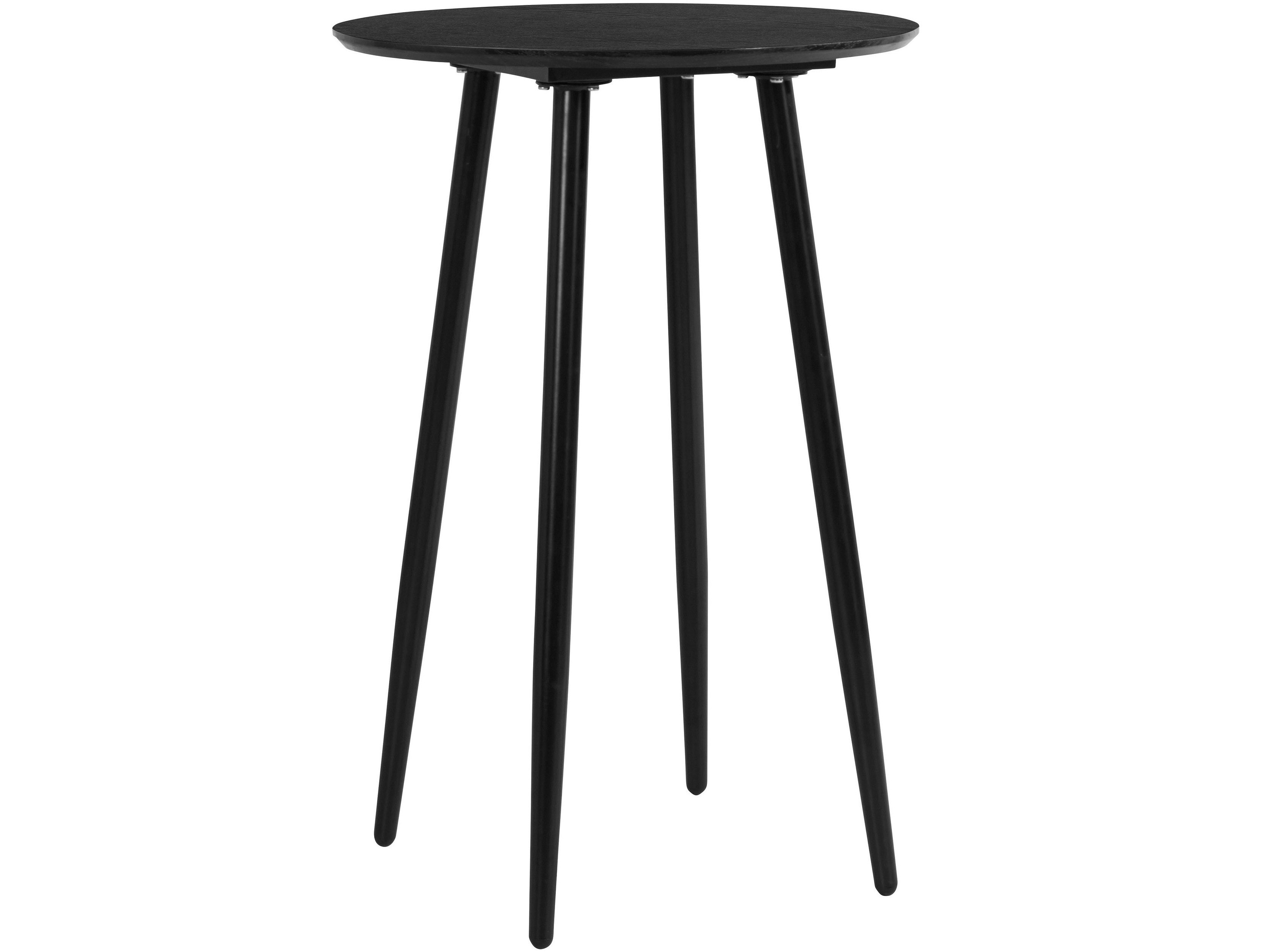 Dorel Home Black Monza Round Bar Table 60 Centimeter In