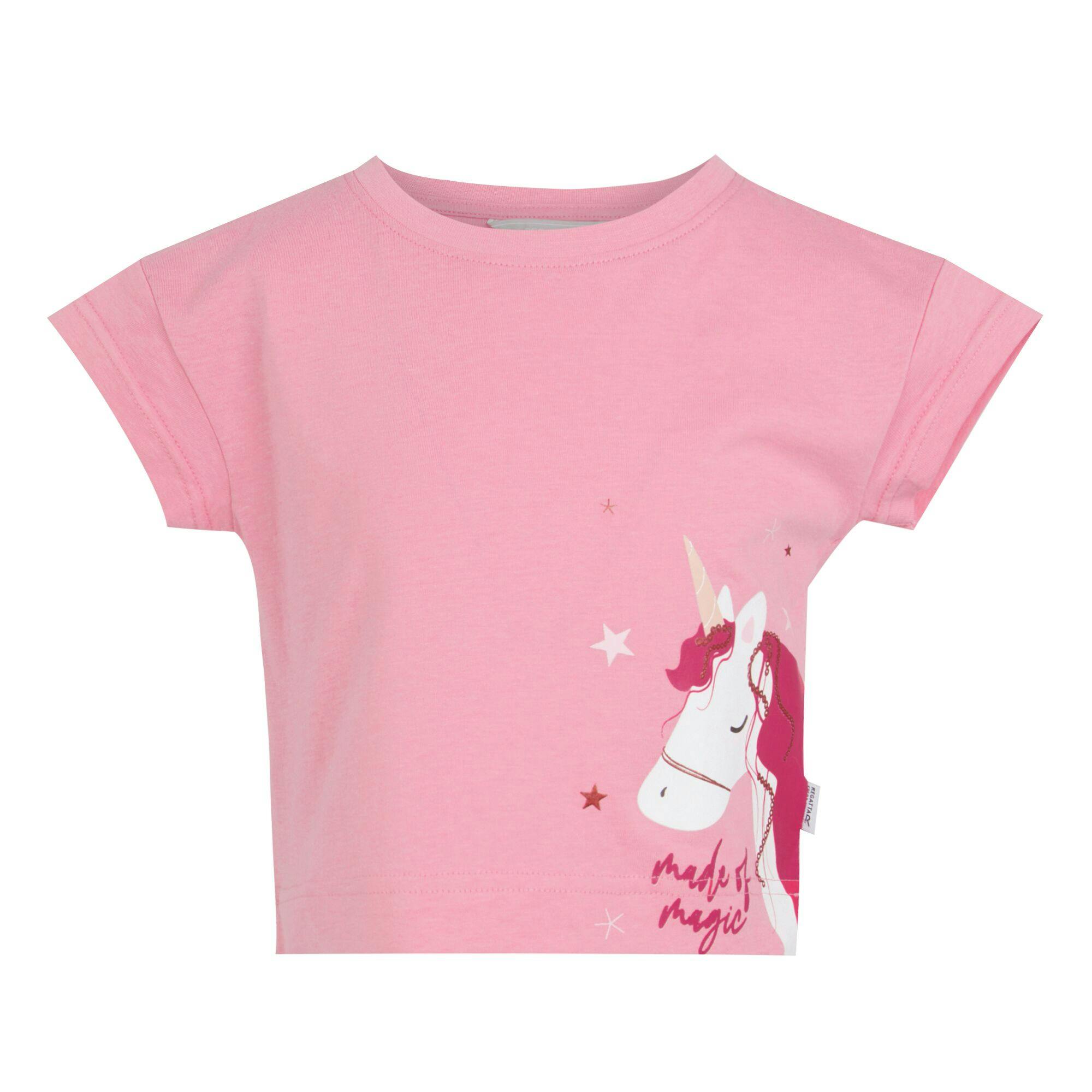 Regatta Pink Kids Animal Luna The Unicorn T-Shirt - Sweet - 36-48 Months - Sweet - 100% Cotton