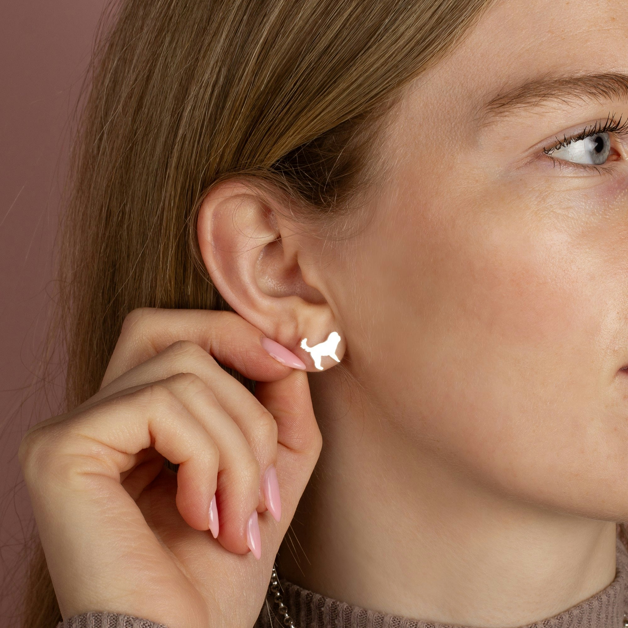 Mylee London Silver Cockapoo Stud Earrings - No