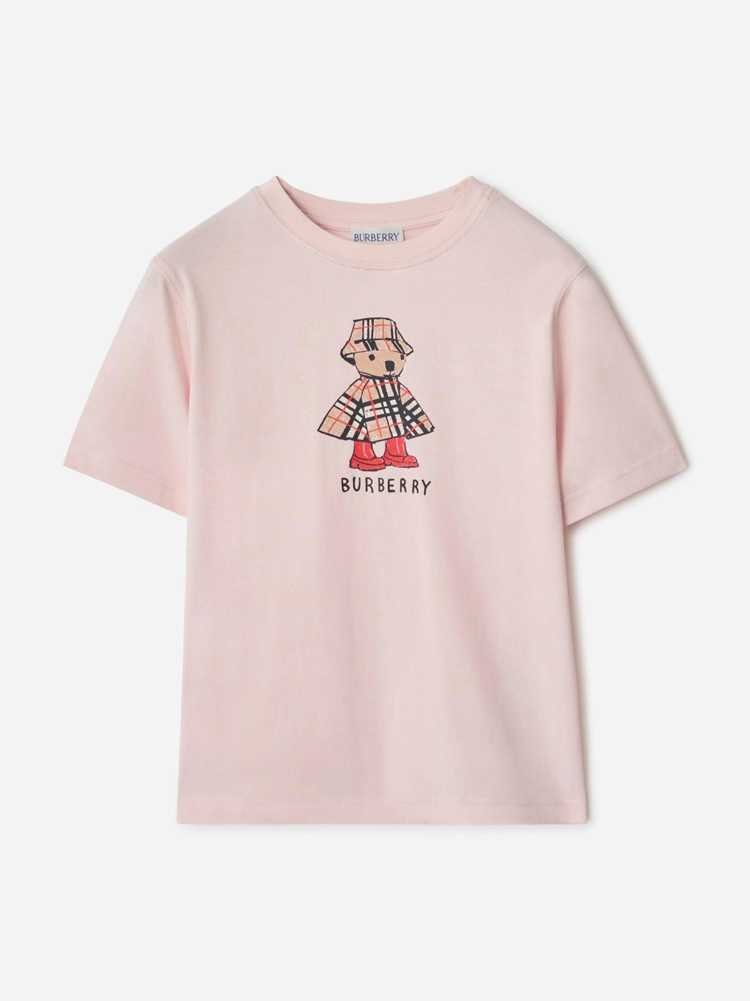 Burberry Kids Girls Pink Burberry Roxy Teddy Cape T-Shirt In - 8 Yrs