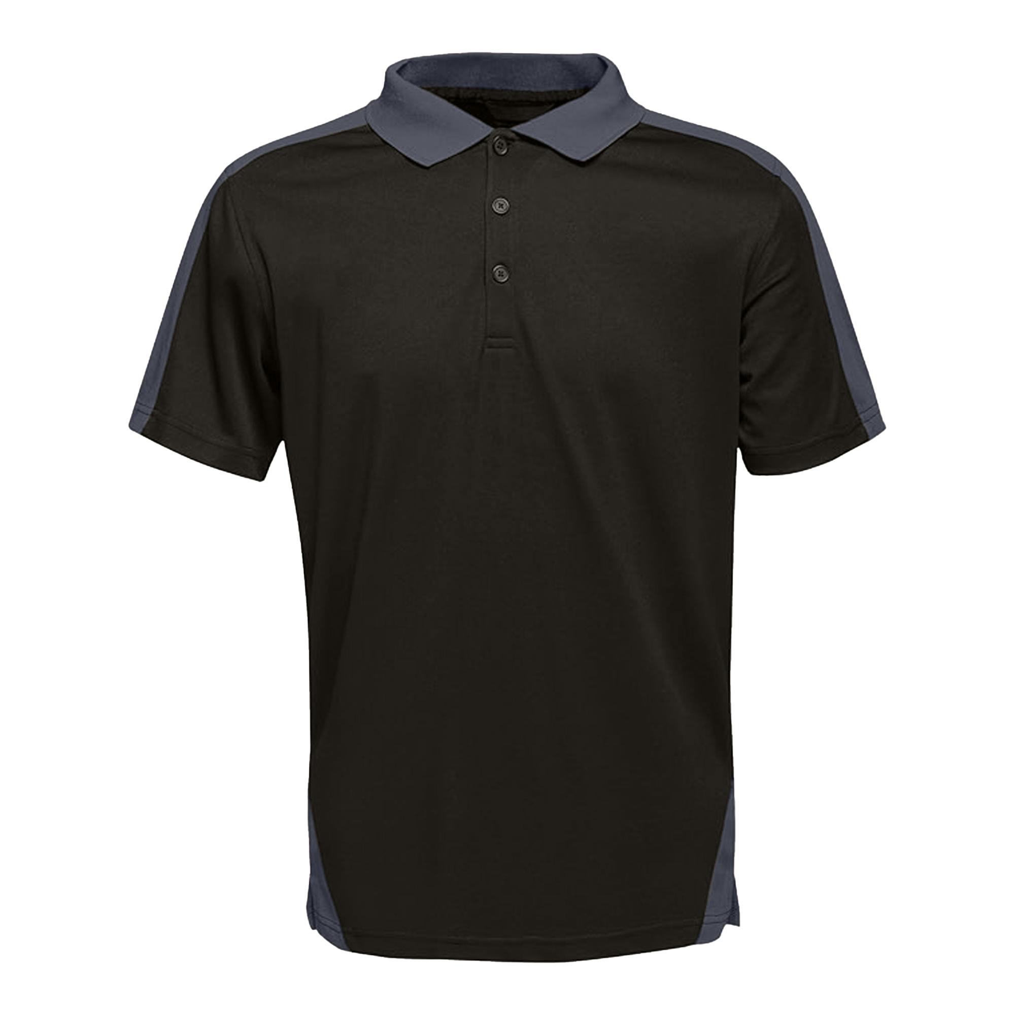 Regatta Men's Black/Grey Professional Contrast Coolweave Polo Shirt - /Seal - Xl - /Seal - 100% Polyester