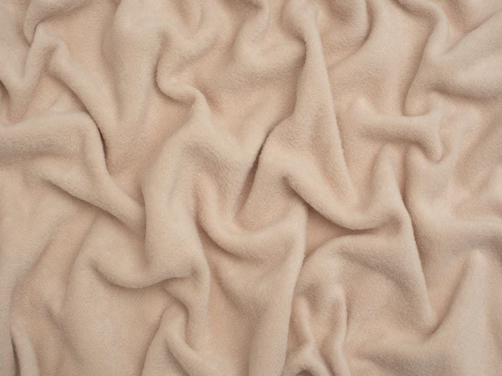 Minerva Beige Core Range Polar Fleece Fabric - Plain Design Dressmaking Fabric, 150 Cm / 60" Wide - Per Metre