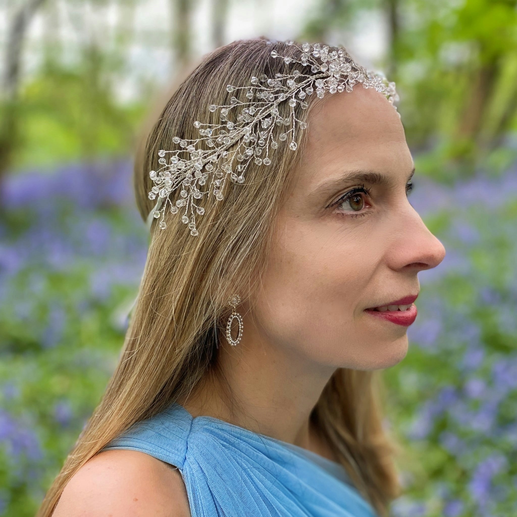 Queenmee Accessories Silver/Gold Bridal Headpiece Boho Headband In Or