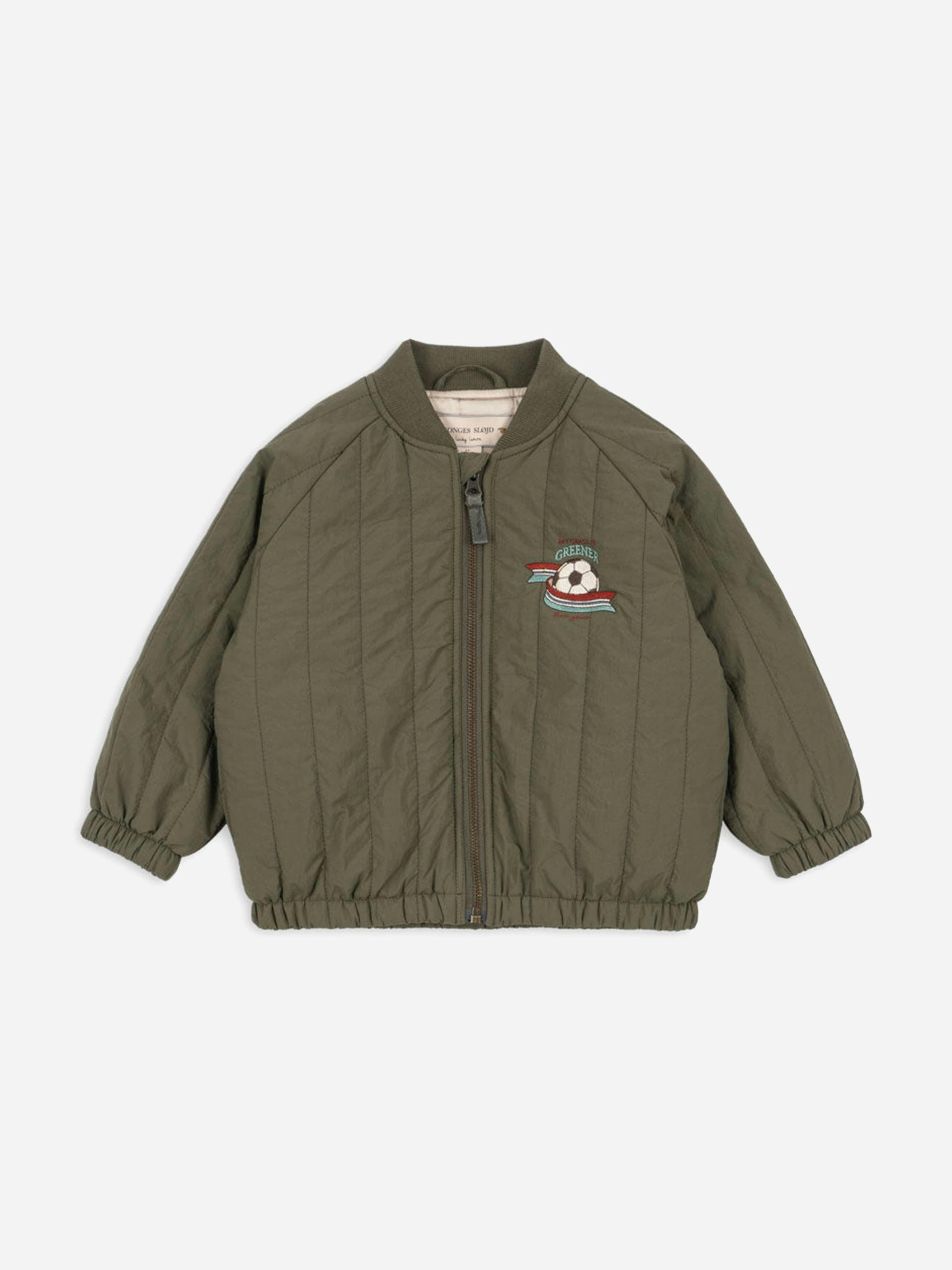 Konges Slojd Boys Green Konges Sløjd Juno Bomber Jacket In - 5 Yrs