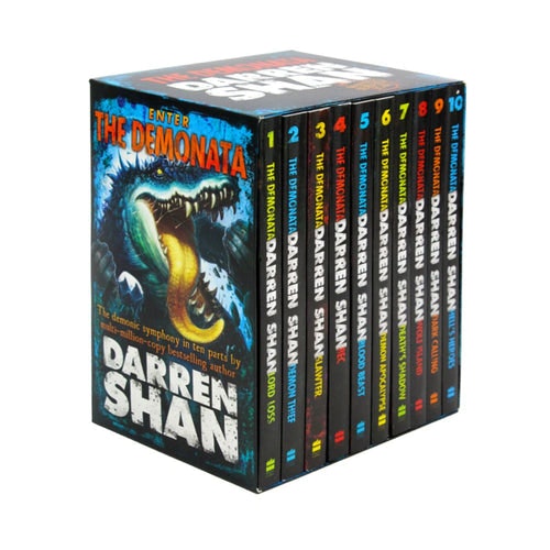 Harpercollins Dark/Red Darren Shan Demonata Collection Books Box Set Pack Demon Thief Lord Loss Slawter Size 10