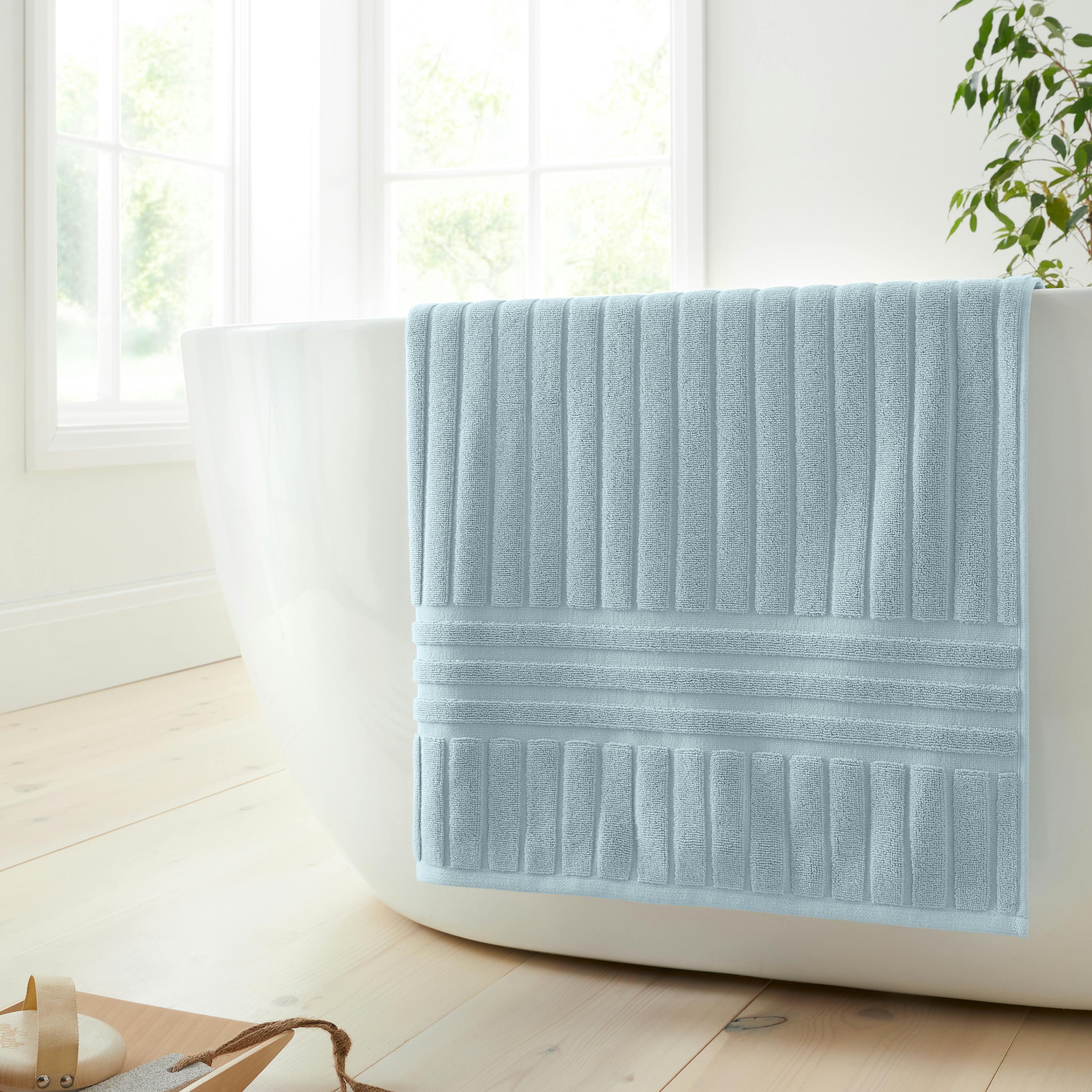 Rackhams Blue Hotel Cotton Towel - Bath Sheet