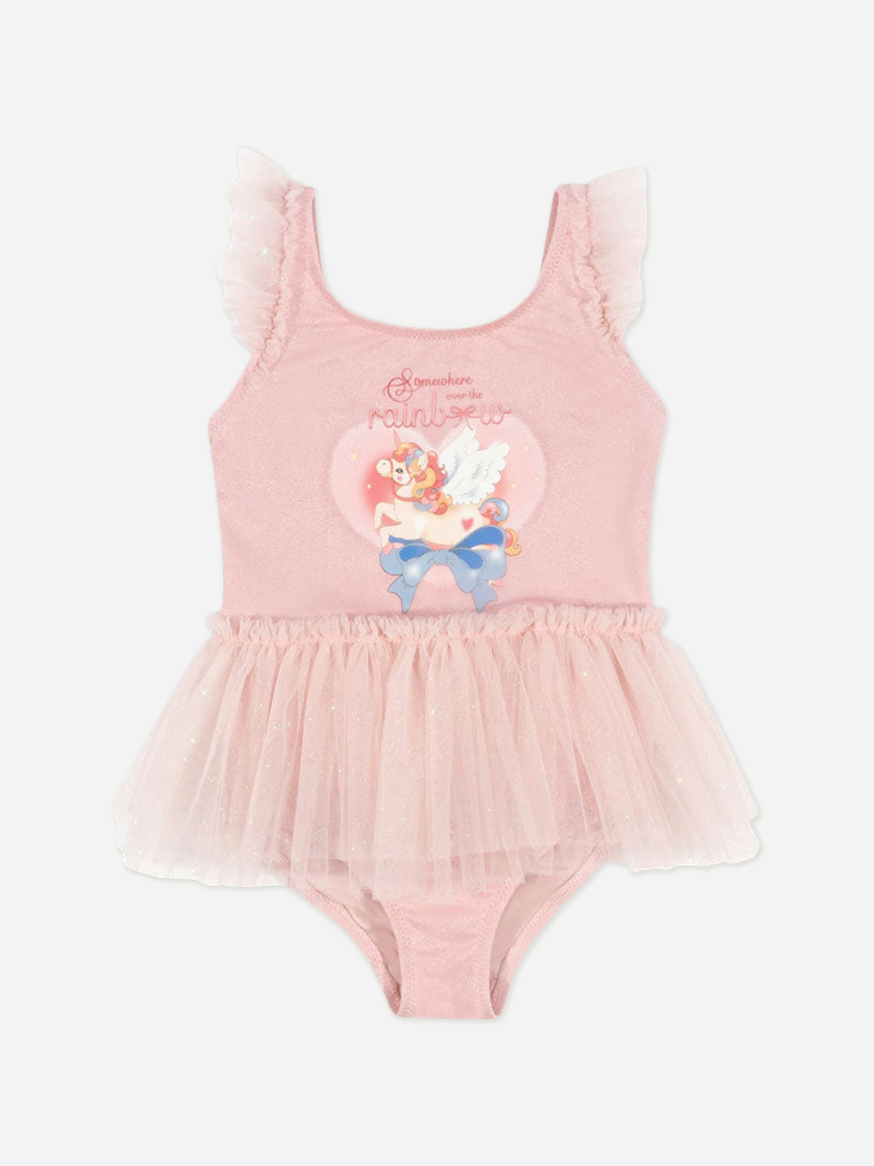 Konges Slojd Girls Pink Konges Sløjd Amandine Swimsuit In - 9 Mths