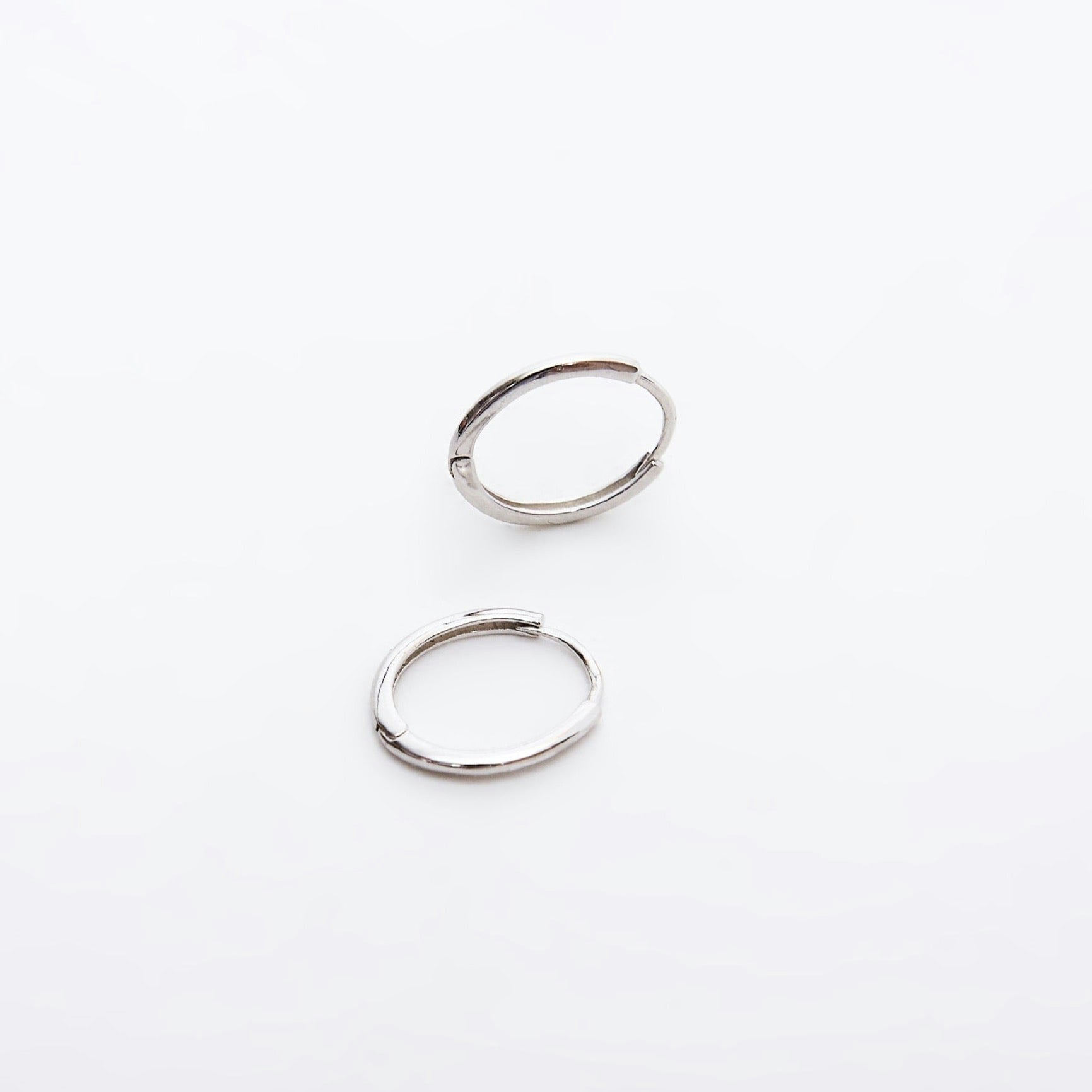 Spero London Silver Sterling Oval Hoop Earrings -