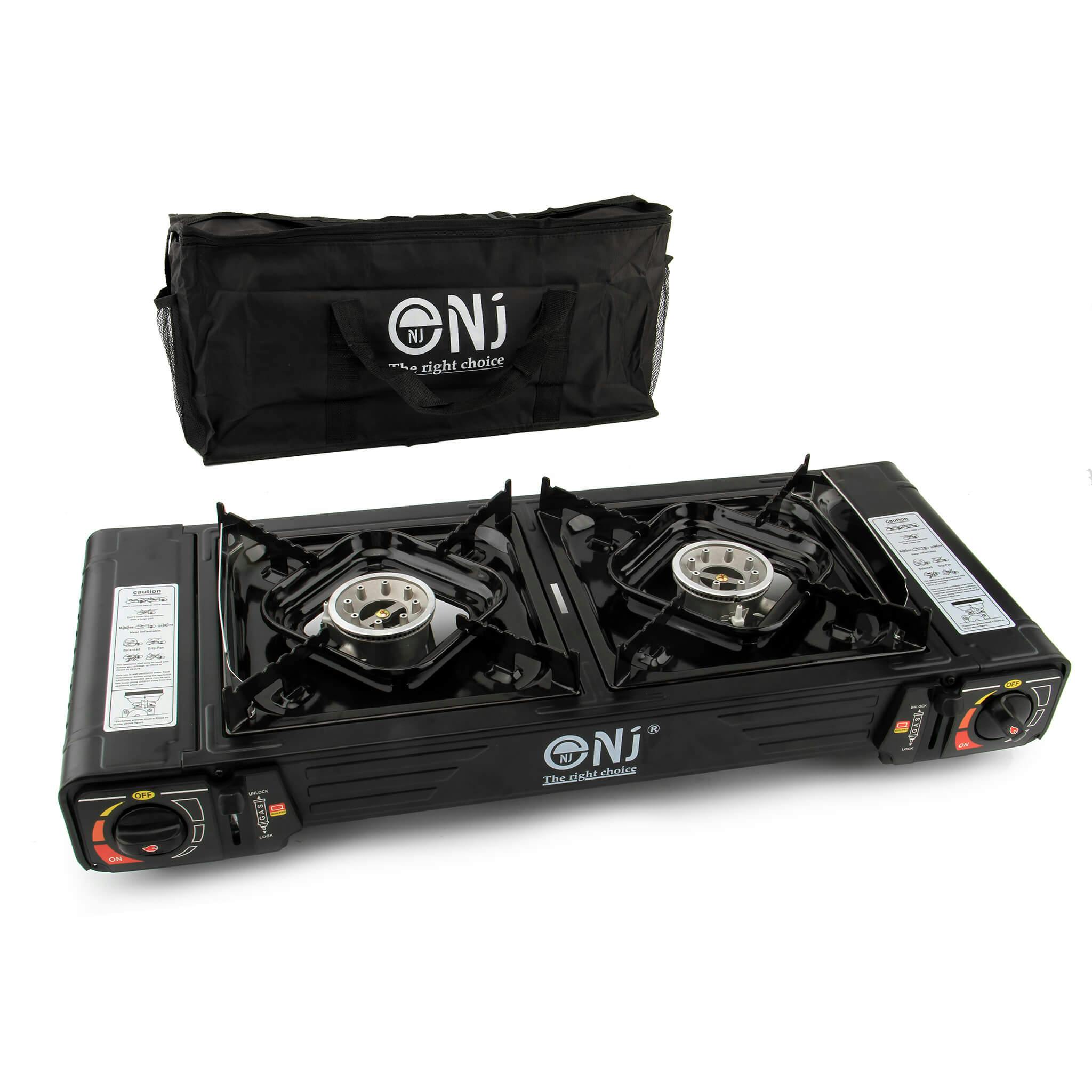 Nj Ds-22 Portable 2-Burner Camping Gas Stove