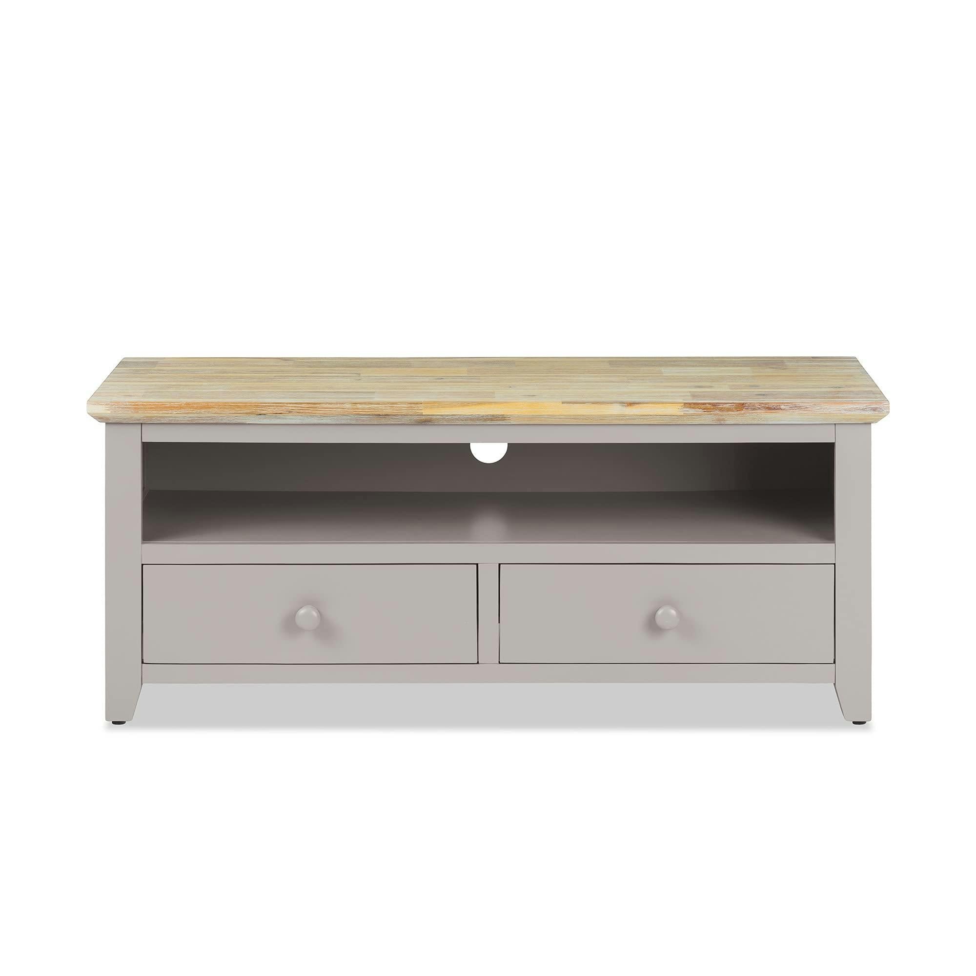 Statement Furniture Beige Florence Wooden Tv Stand With 2 Drawers And Shelf - Truffle,