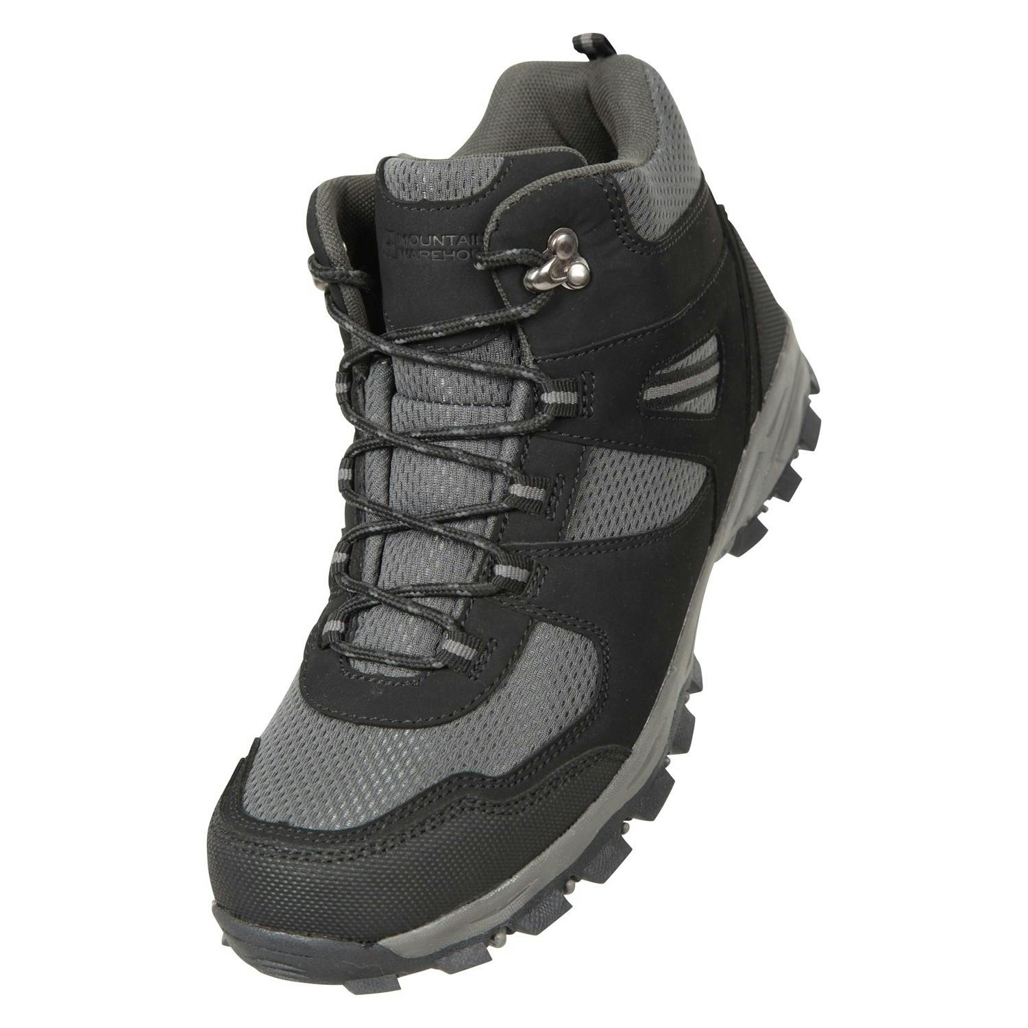 Mountain Warehouse Women's Black Mcleod Wide Walking Boots - 4 Uk - 60% Synthetic/20% Eva/20% Mesh