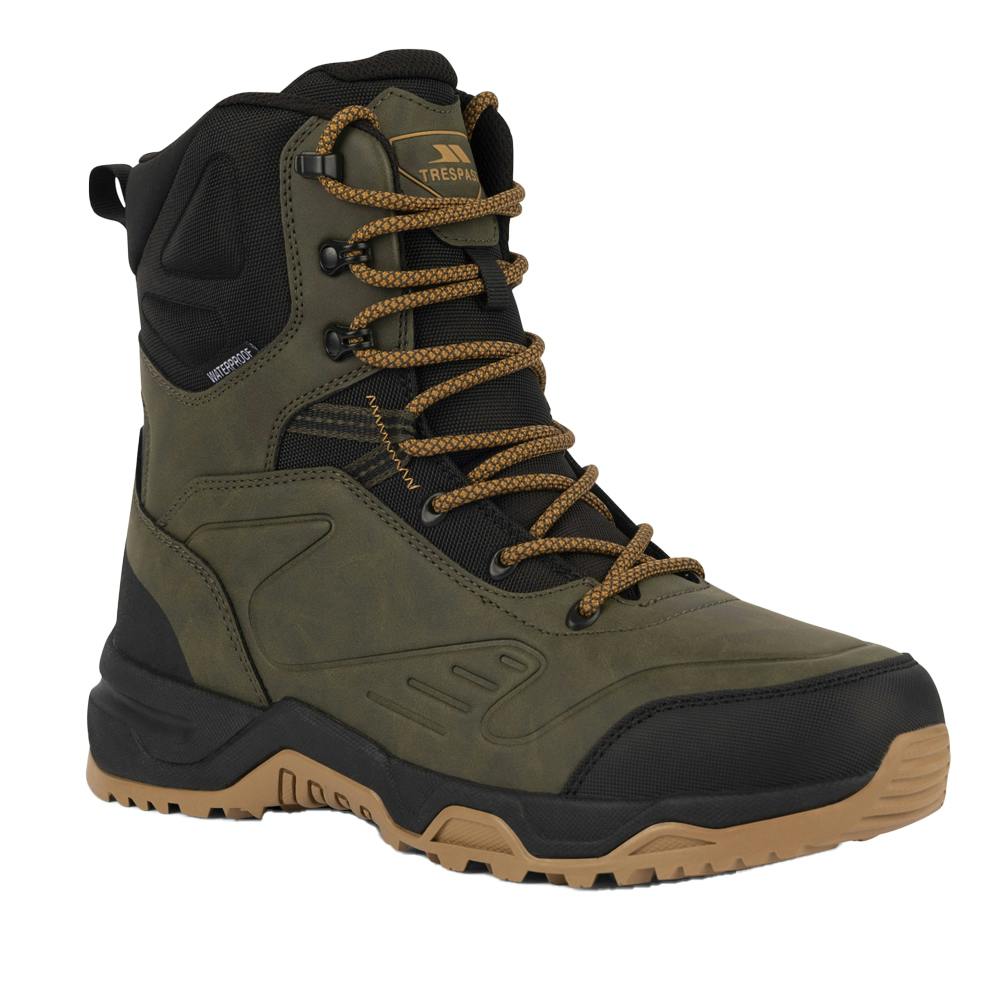 Trespass Men's Green Serge Snow Boots - Khaki - 9 Uk - Khaki