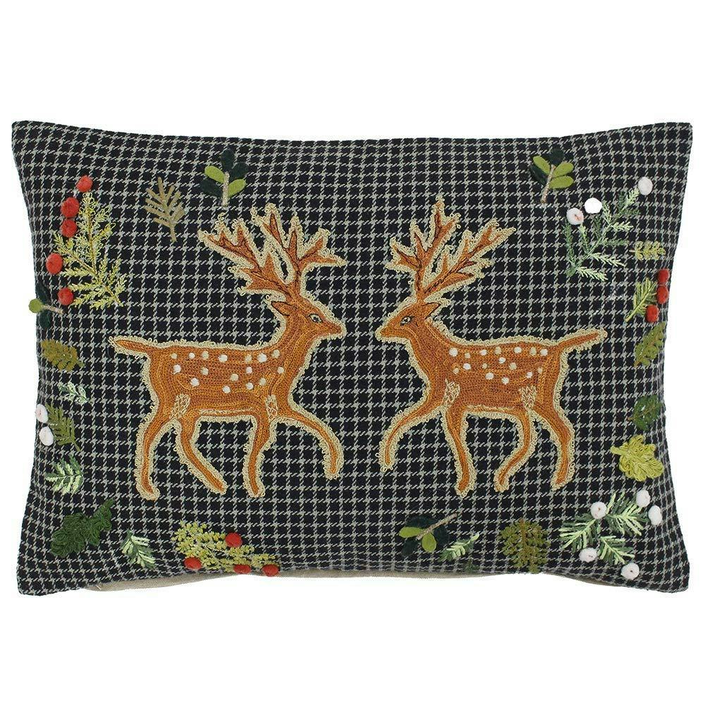 Riva Home Black Riva Paoletti Artisan Deer Cushion Cover - Multicolour - 35X50cm - Multicolour - 100% Cotton