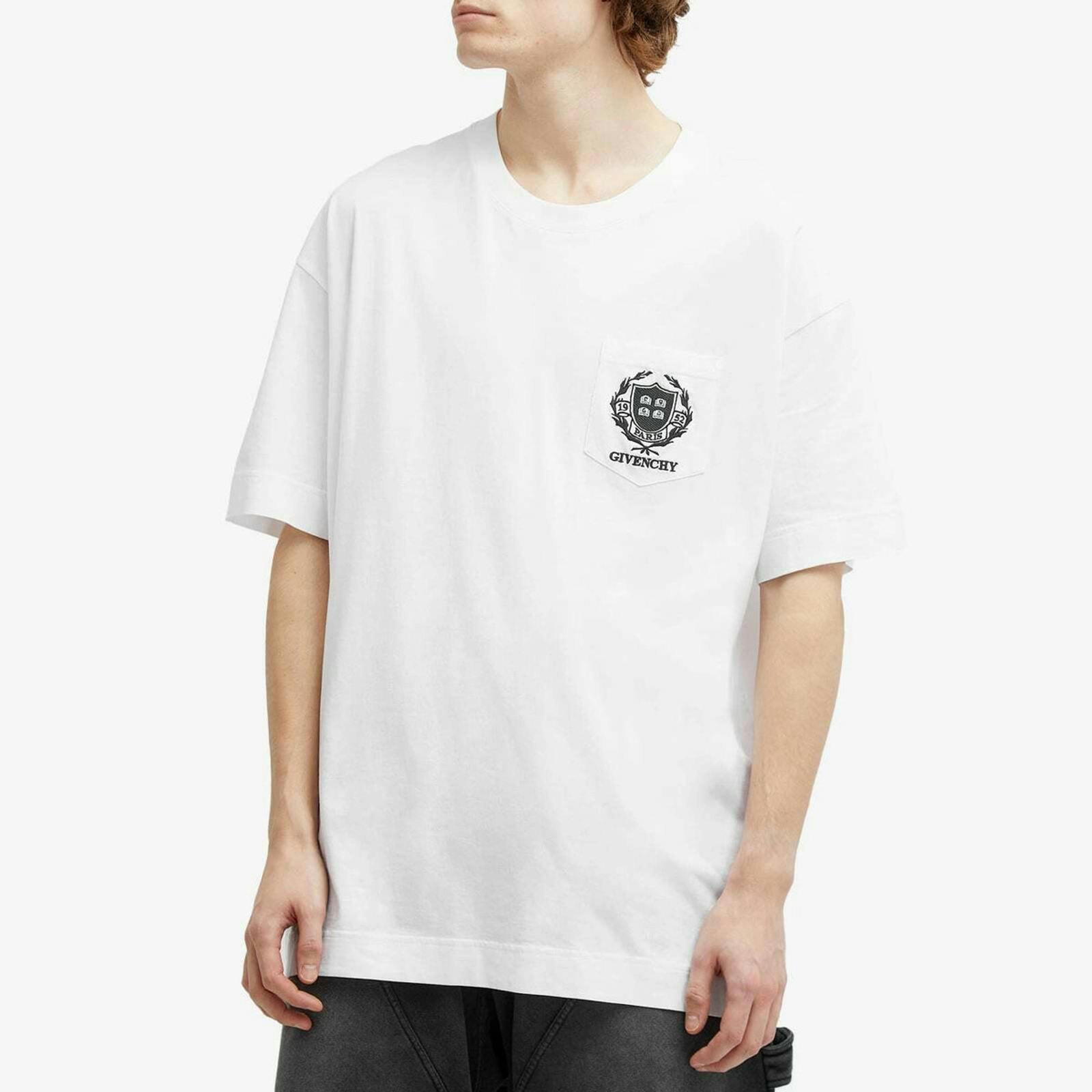 Givenchy White Crest Logo T-Shirt In - Xxl