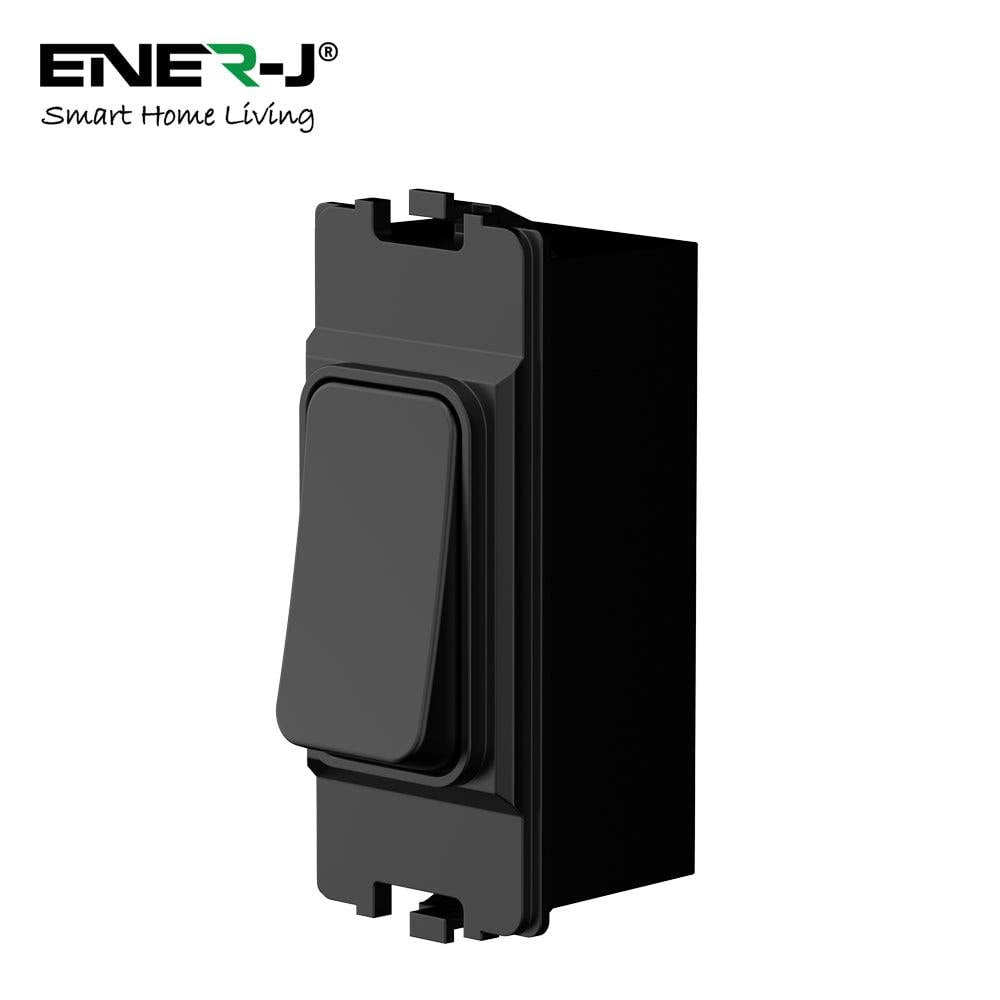 Ener-J Black Wireless & Batteryless Kinetic Grid Switch,