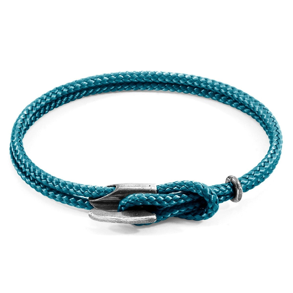 Anchor & Crew Blue/Silver Ocean Padstow And Rope Bracelet - S - 19Cm