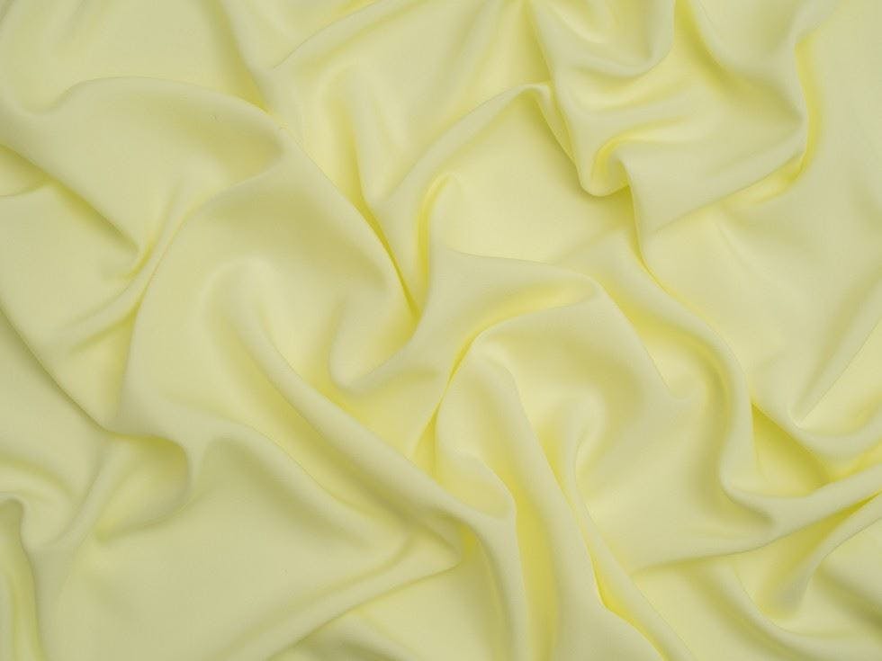 Minerva White Core Range Soft Touch Crepe Fabric - Plain Design Dressmaking Fabric, 110 Cm / 44" Wide - Per Metre - Citrus