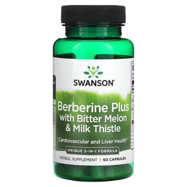 iHerb UK - Swanson Vitamins , Berberine Plus With Bitter Melon & Milk Thistle, 60 Capsules - Image 5