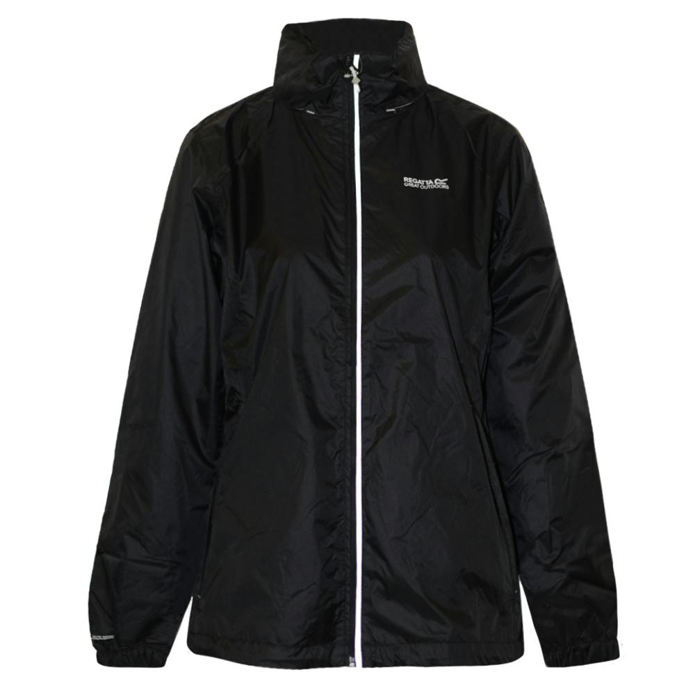 Regatta Women's Black Corinne Iv Waterproof Packaway Jacket - 8 Uk - 100% Polyamide