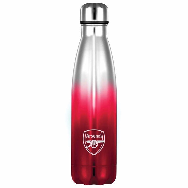 Arsenal F.c. Arsenal Fc Water Bottle Stainless Steel Metallic Flask Ombre Bottle Official Merchandise - Image 5