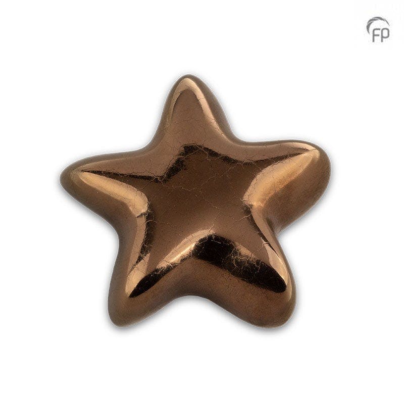 Rackhams Blue/White Ceramic Star Keepsake - Copper