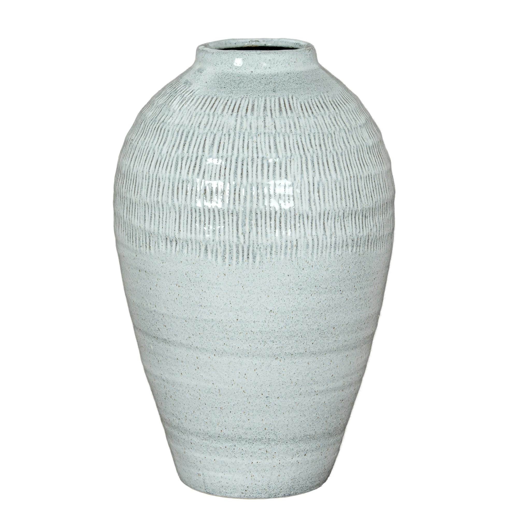 Hill Interiors White Kemi Olpe Vase - 44Cm X 27Cm X 27Cm - 100% Mixed