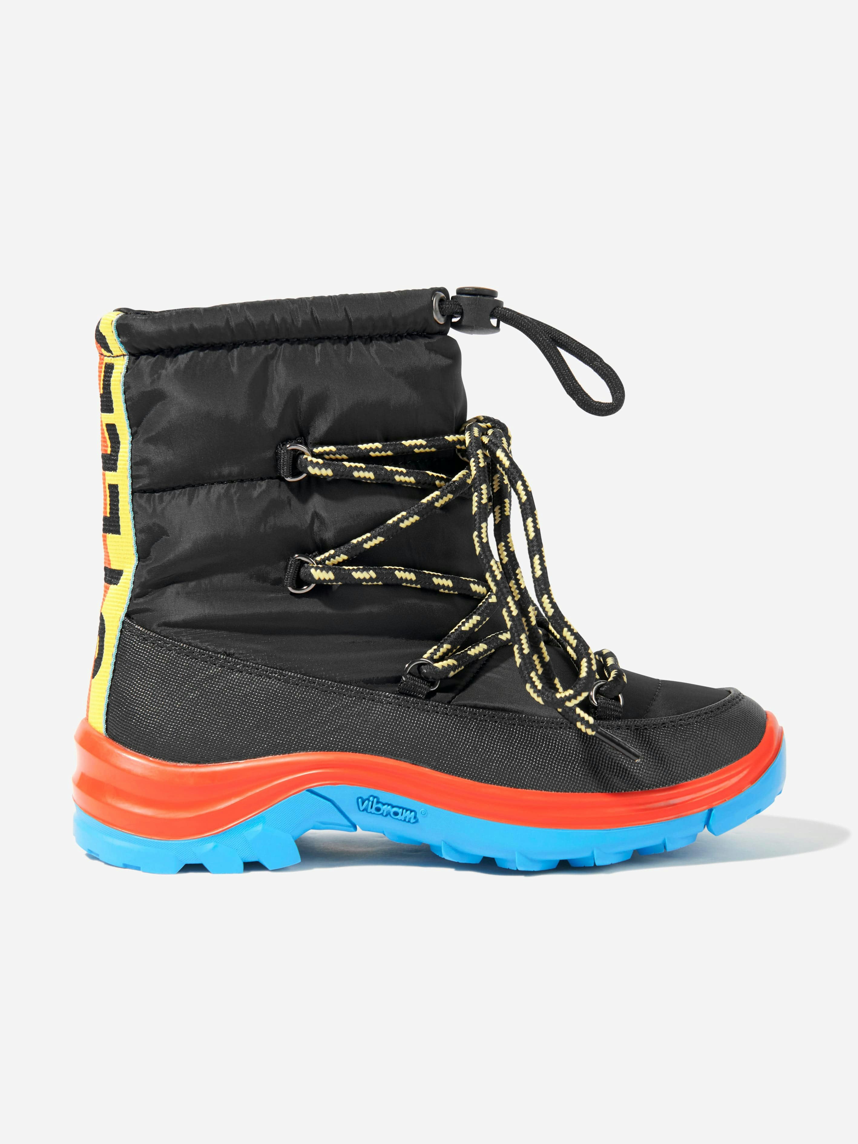 Stella Mccartney Kids Boys Black Snow Boots In - Eu 29 Uk 11