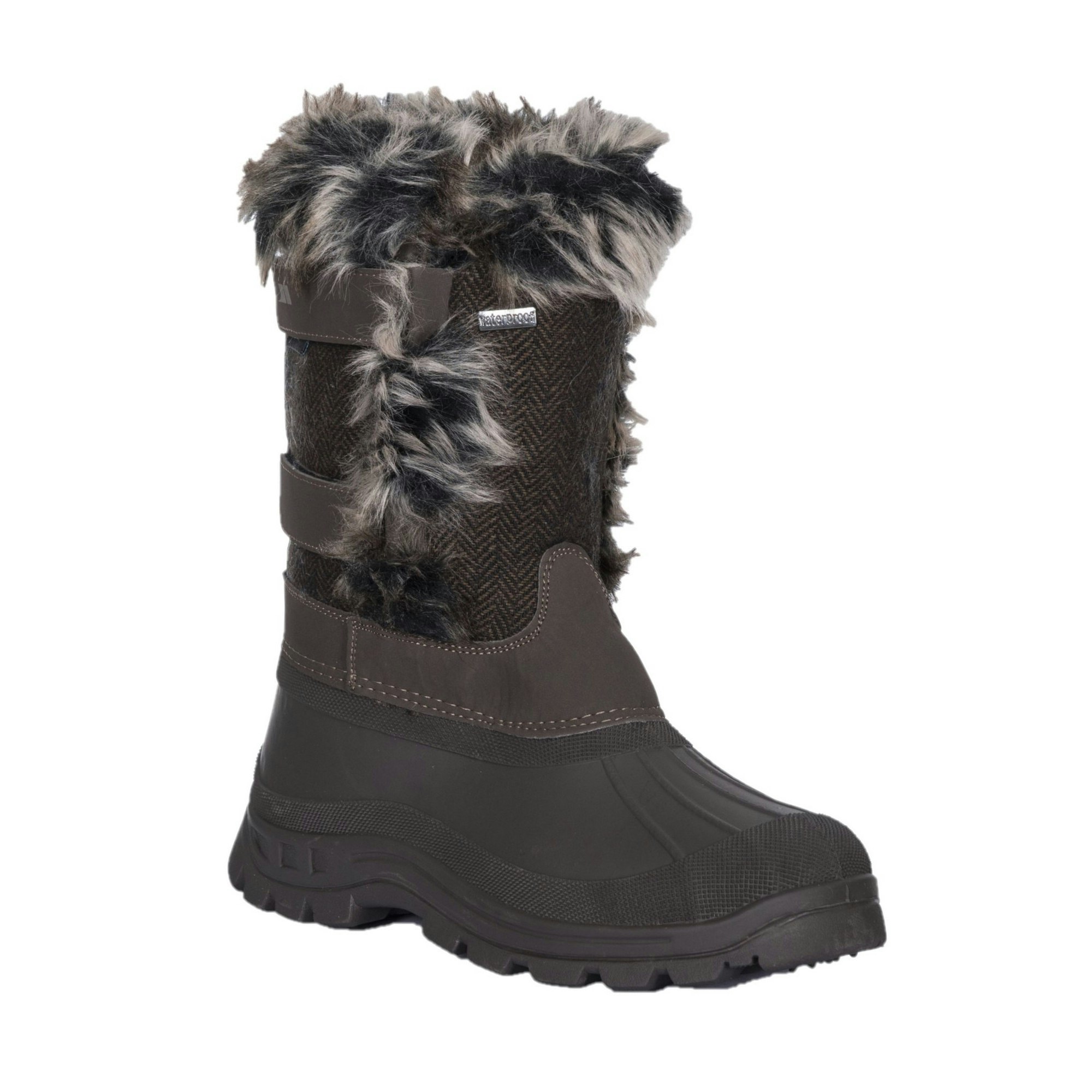 Trespass Women's Brace Winter Snow Boots - Peat - Peat - Size 4 Uk