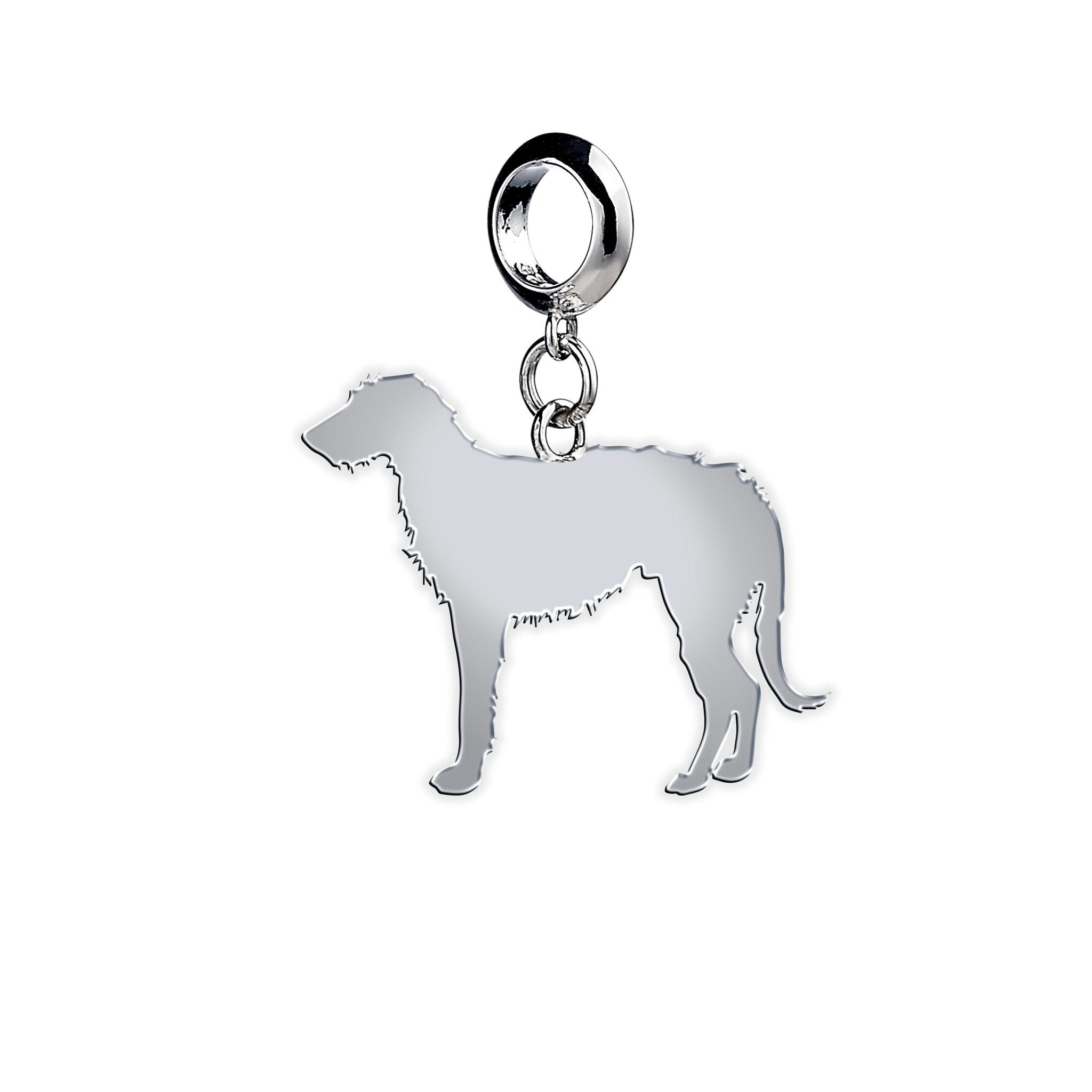 Mylee London Silver Deerhound Silhouette Charm - Yes - Slider Charm
