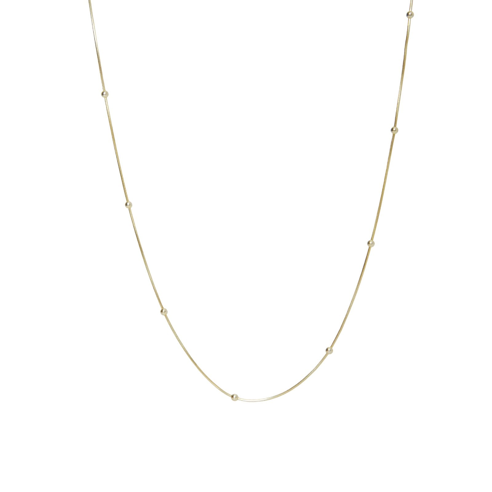 Spero London Silver/Gold Italian Fine Beaded Chain Sterling Satellite Necklace