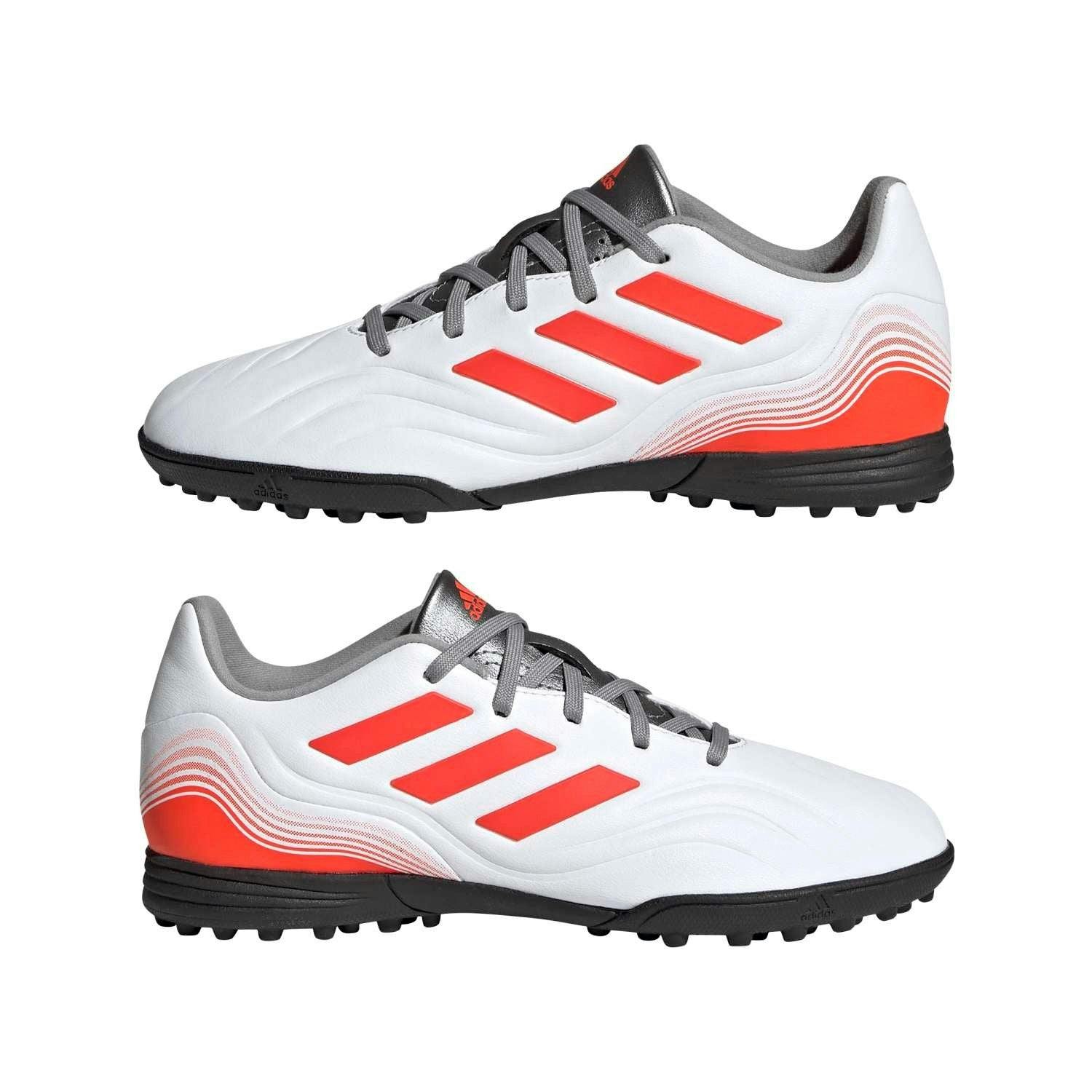 Adidas White/Red Junior Copa Sense .3 Tf Astro Turf Football Trainers Fy6163 - Uk 2 Eu 34